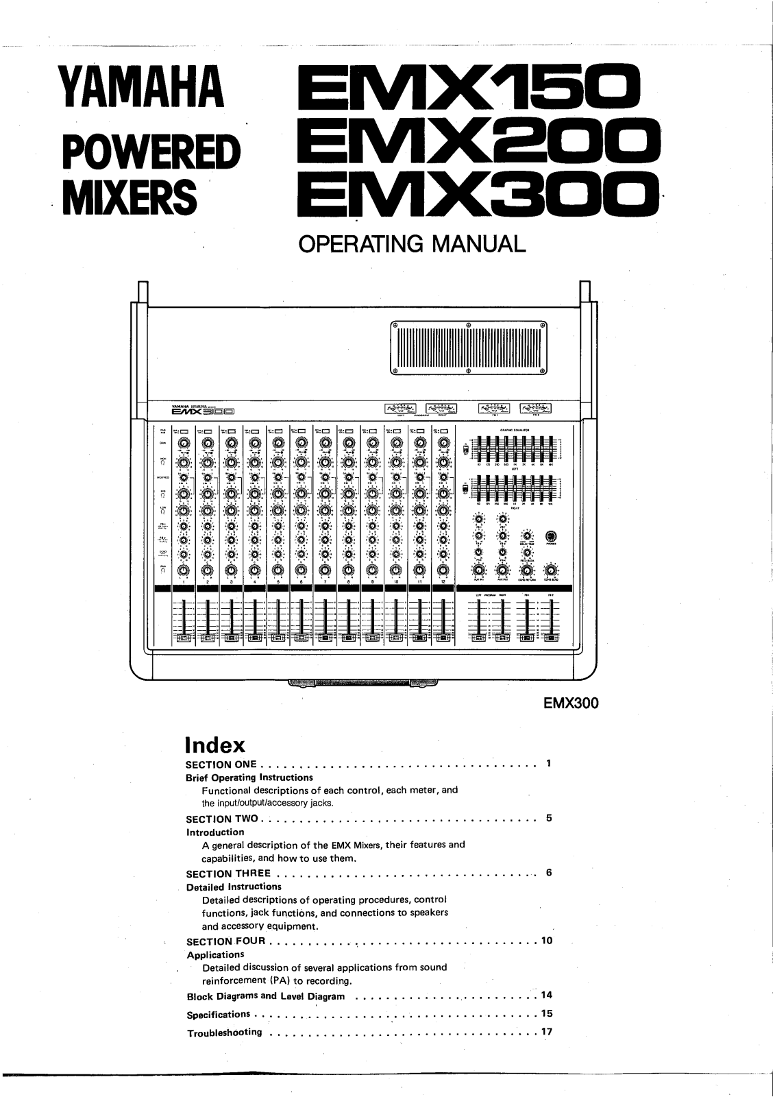 YAMAHA EMX150, EMX200, EMX300 User Manual