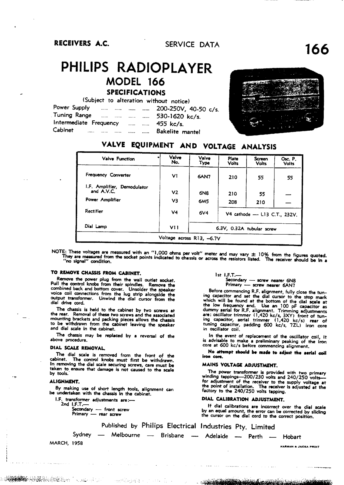 Philips 166 schematic