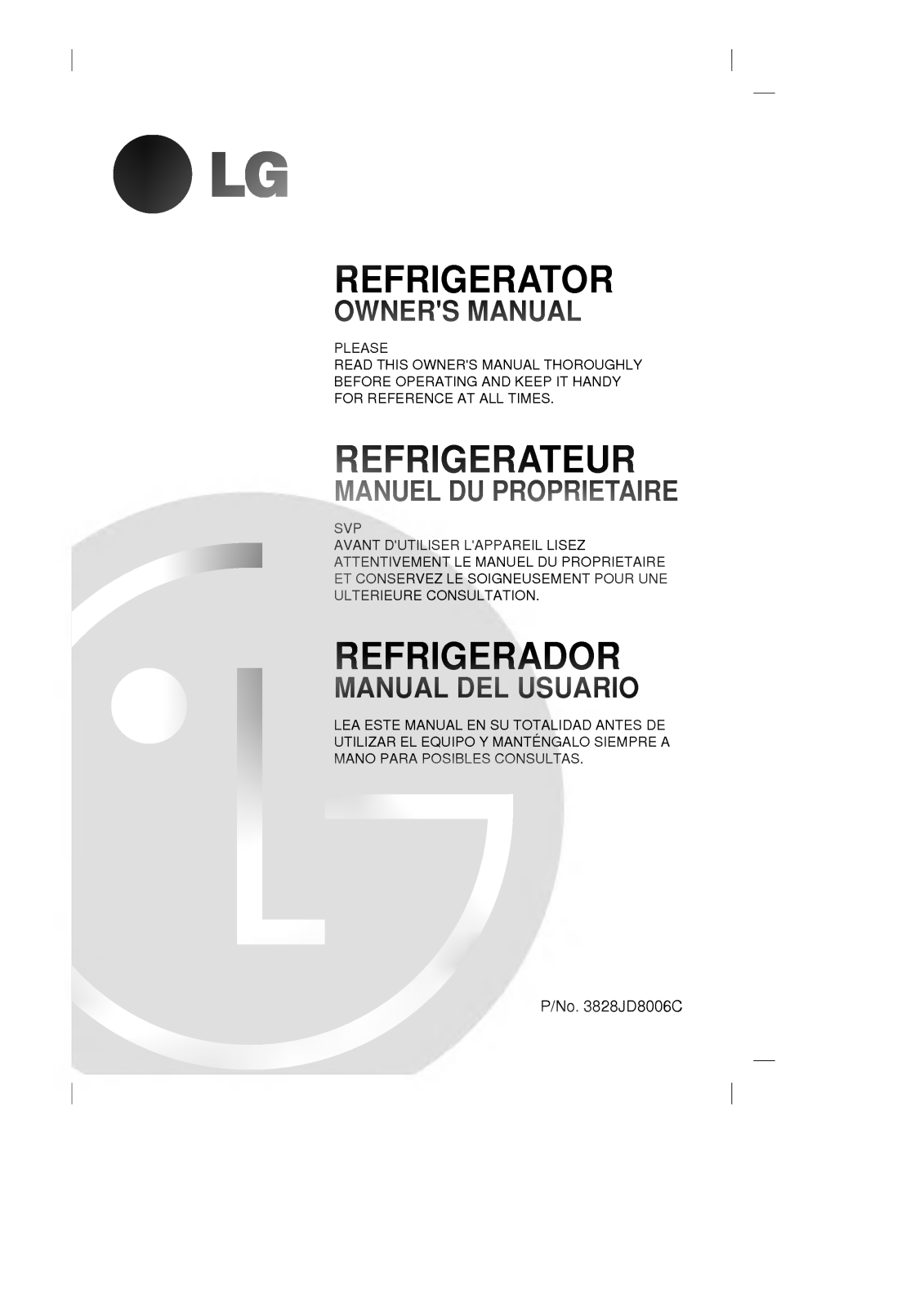 LG GR-131SSF Owner’s Manual