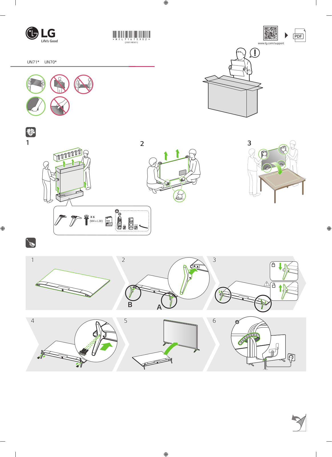 LG 75UN70703LD, 75UN70706LD, 75UN71006LC QUICK CONFIGURATION GUIDE