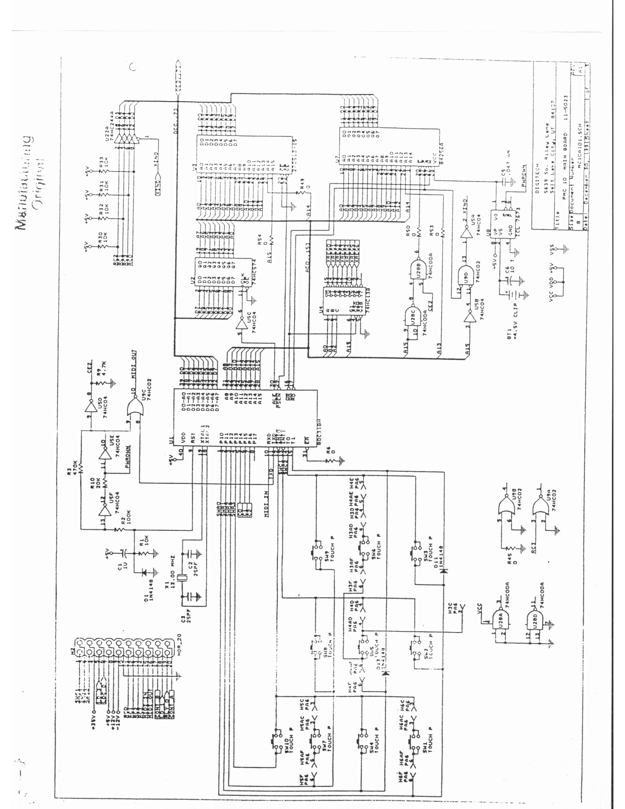 DigiTech PMC10 Schematics