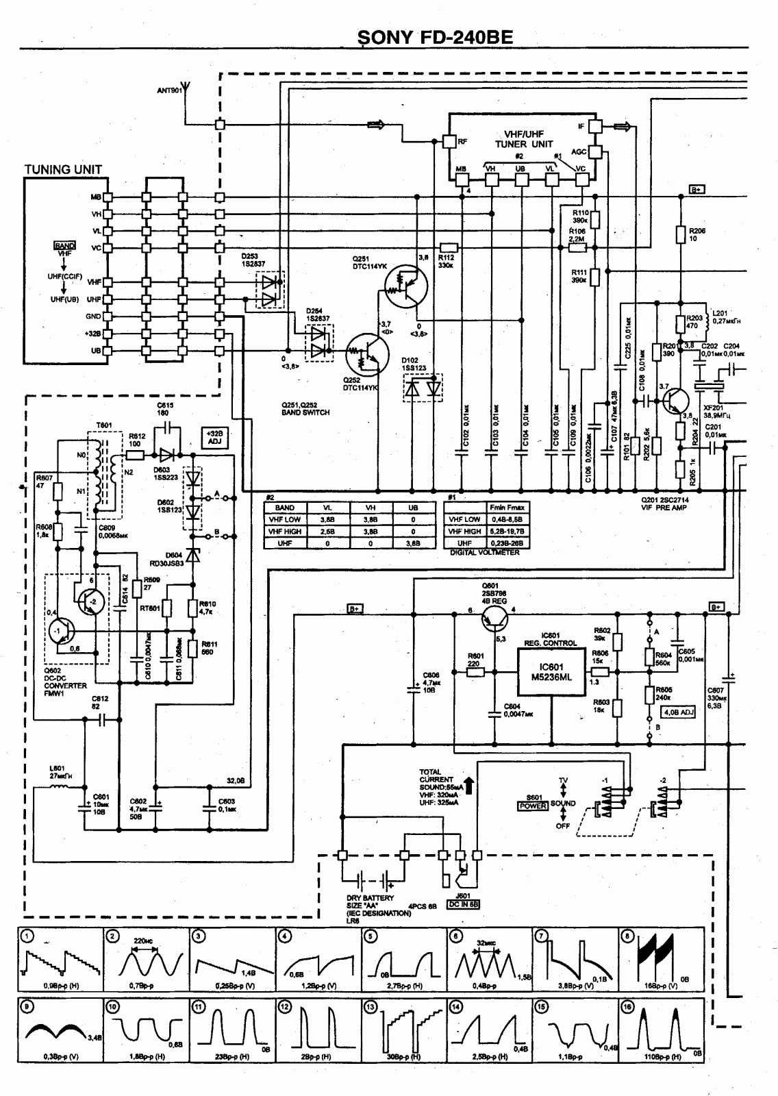 Sony FD-240BE Schematic