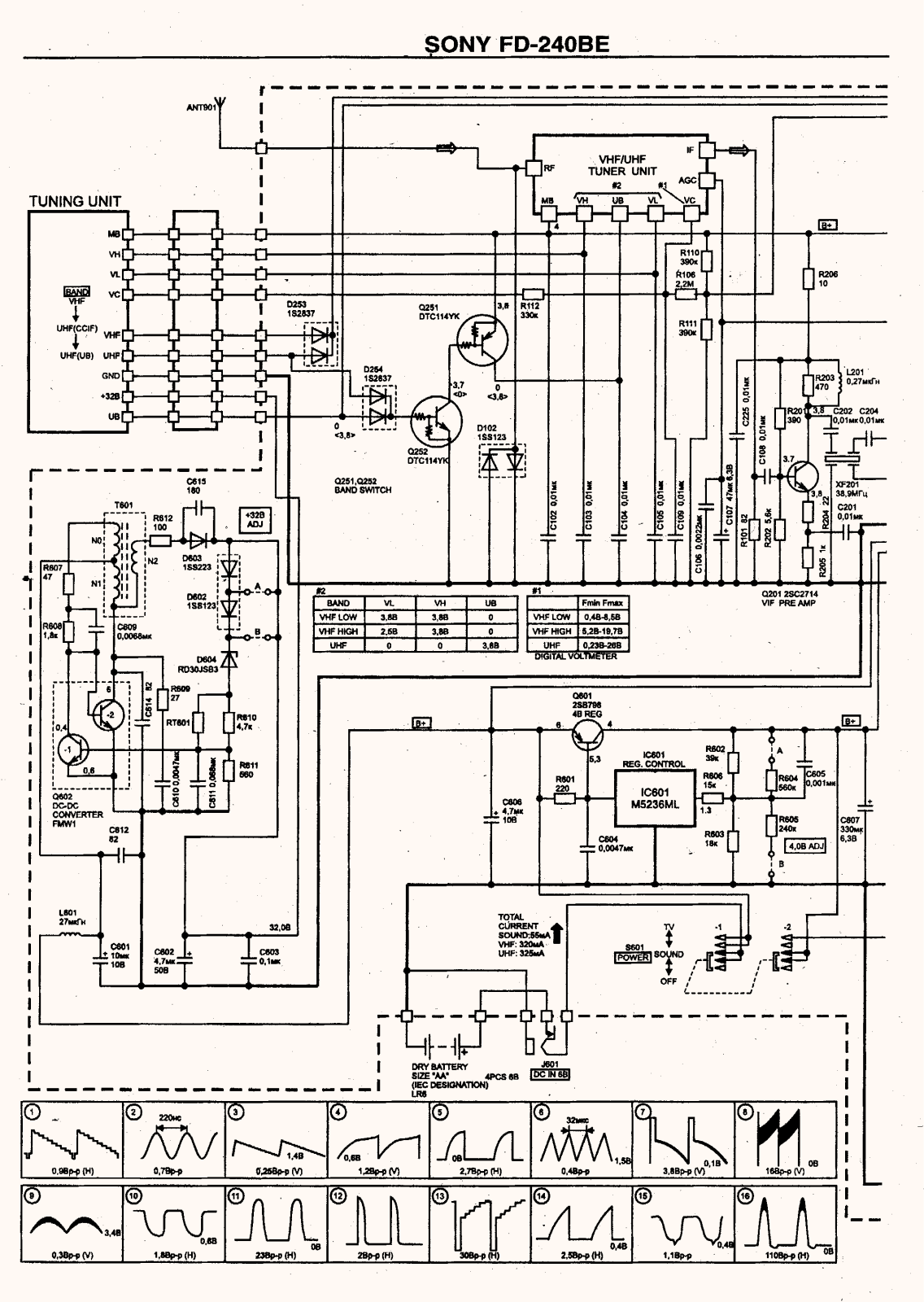 Sony FD-240BE Schematic