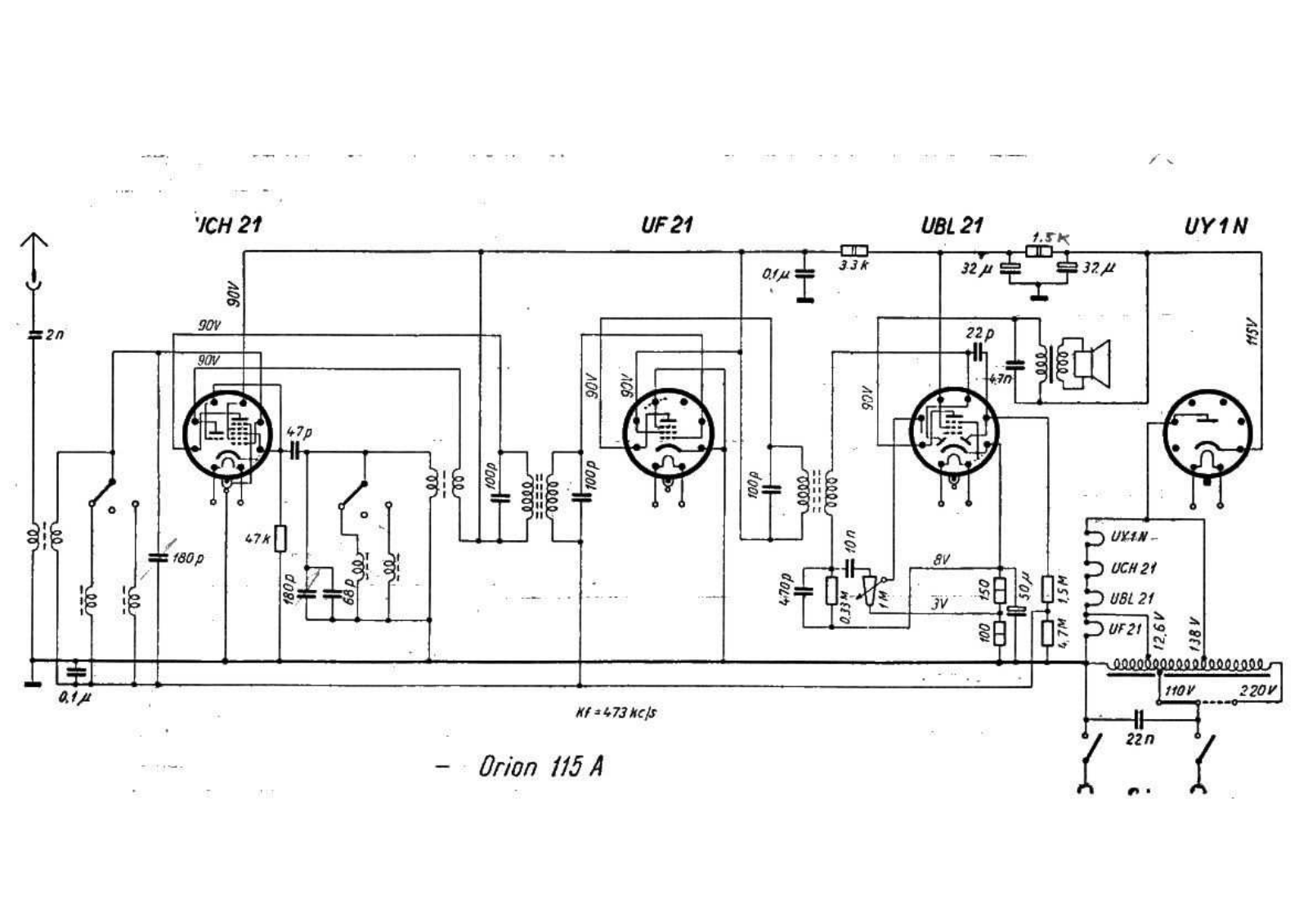 Orion 115a schematic