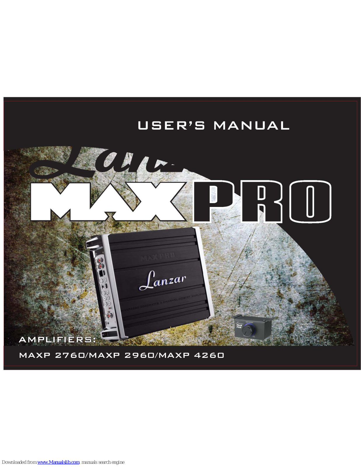 Lanzar MAXP 2760, MAXP 2960, MAXP 4260 User Manual - ManualMachine.com