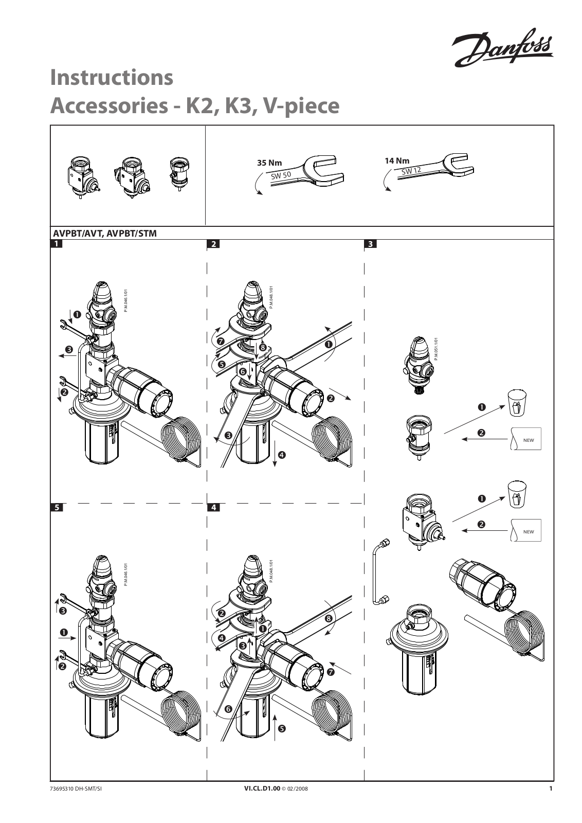 Danfoss K2, K3, AVPBT/AVT, AVPBT/STM Installation guide