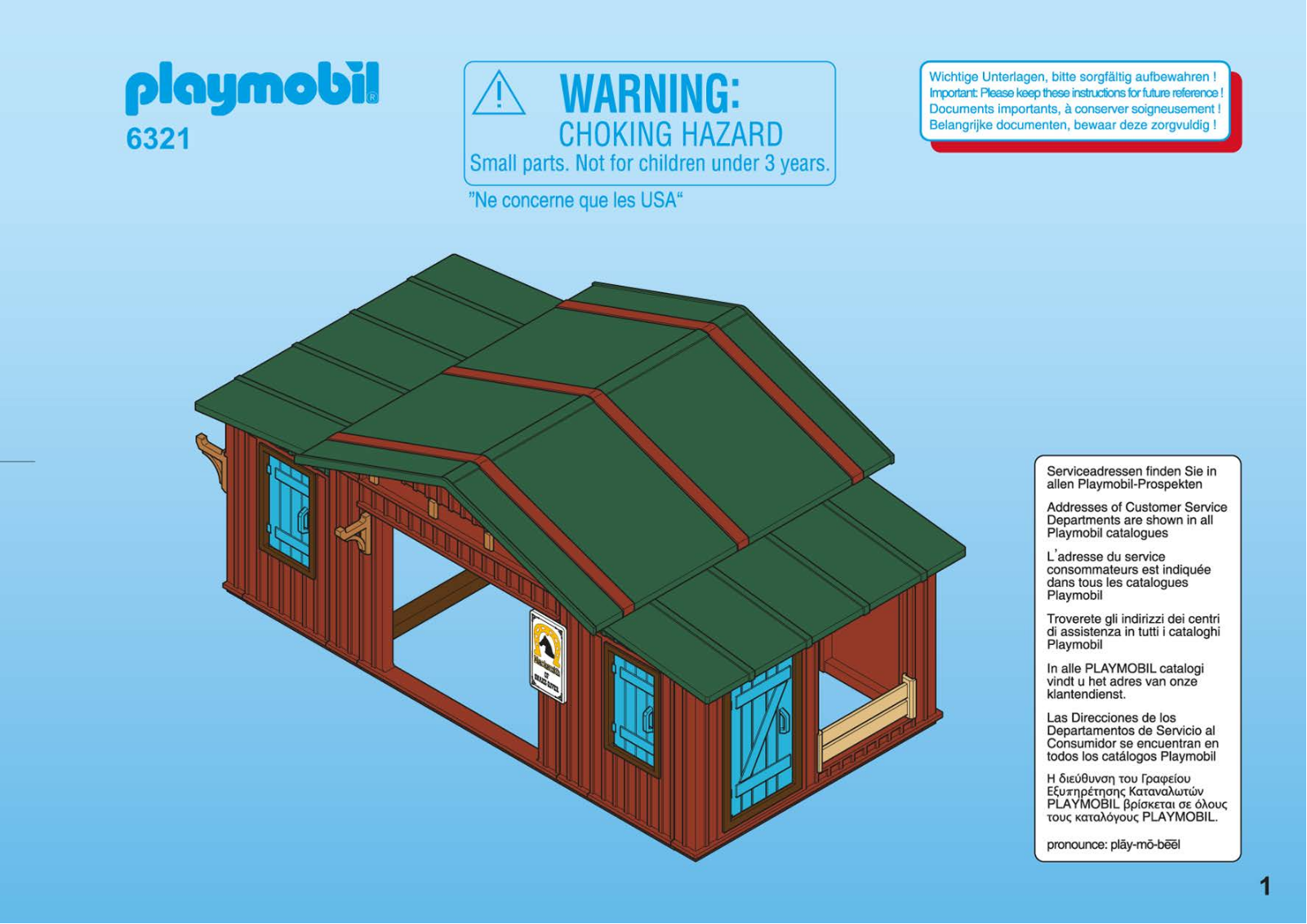 Playmobil 6321 Instructions