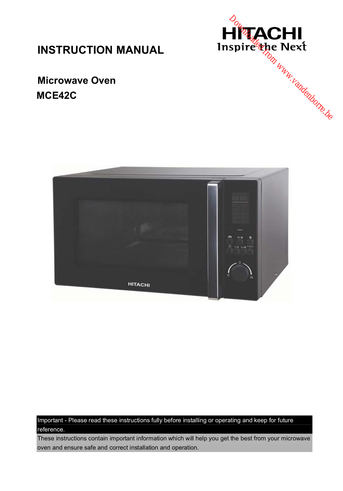 HITACHI MCE42C User Manual