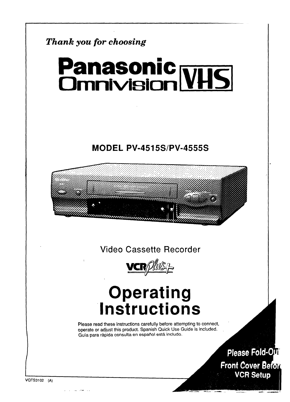Panasonic PV-4555S, PV-4515S Owner’s Manual