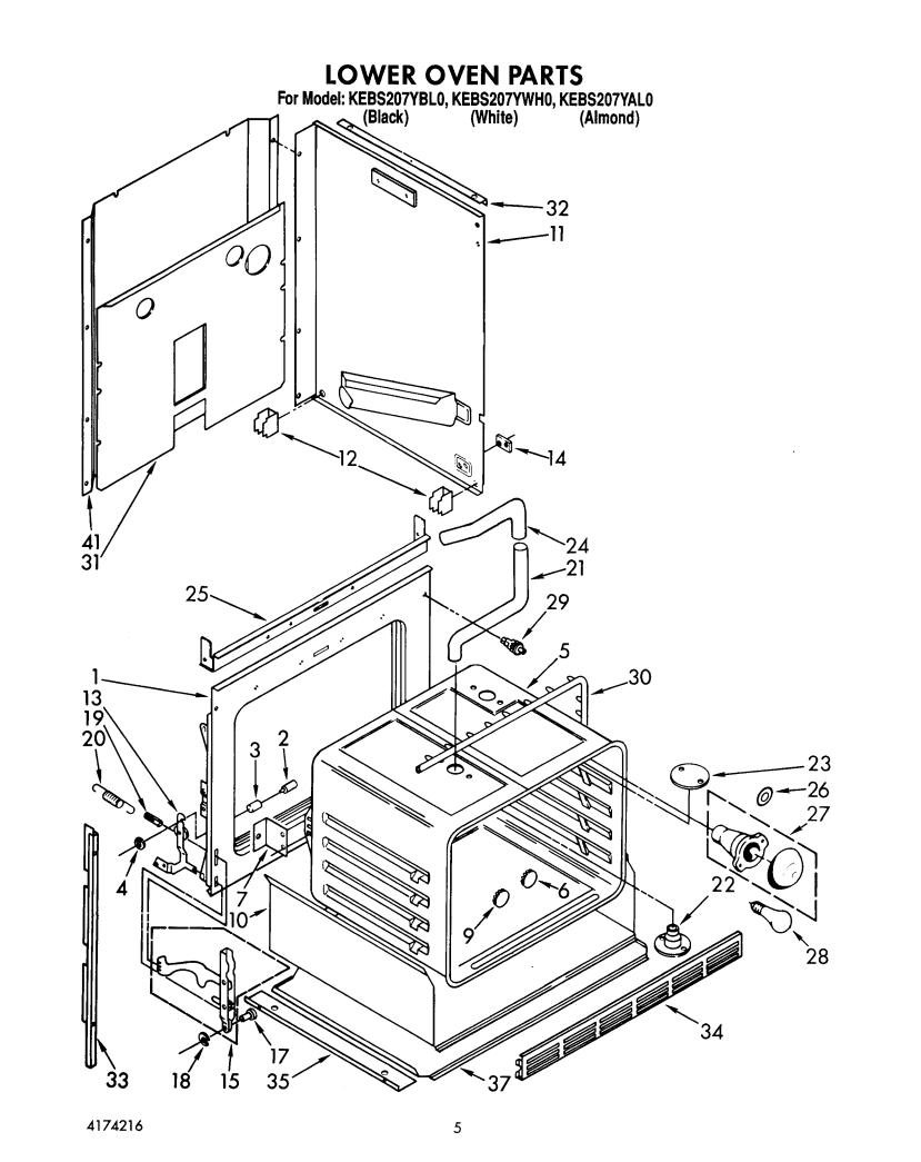 KitchenAid KEBS207YWH0 Parts List