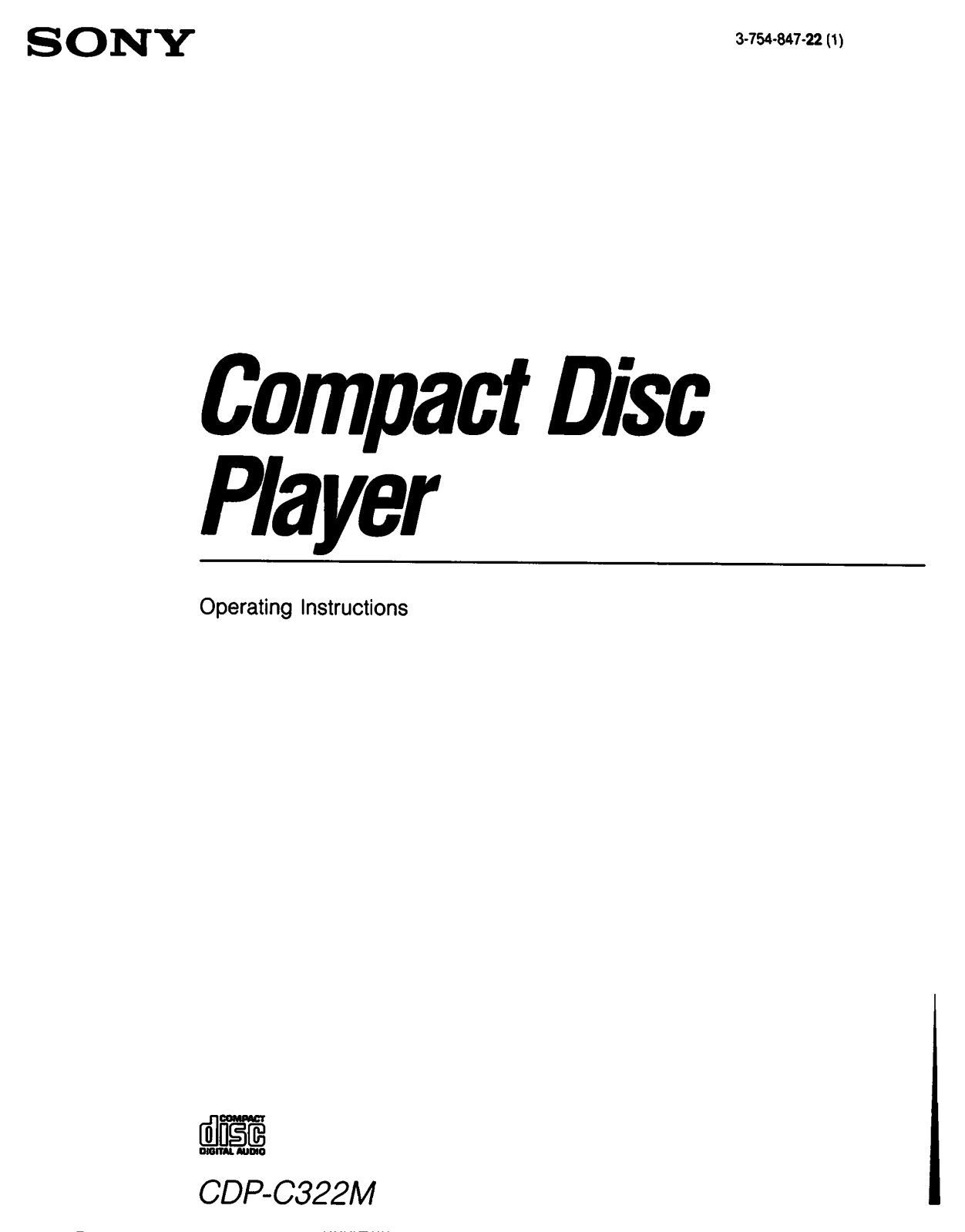 Sony CDP-C322M User Manual