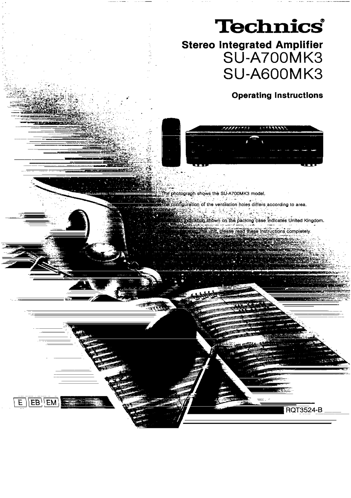 Technics SUA-600 Mk3 Owners manual