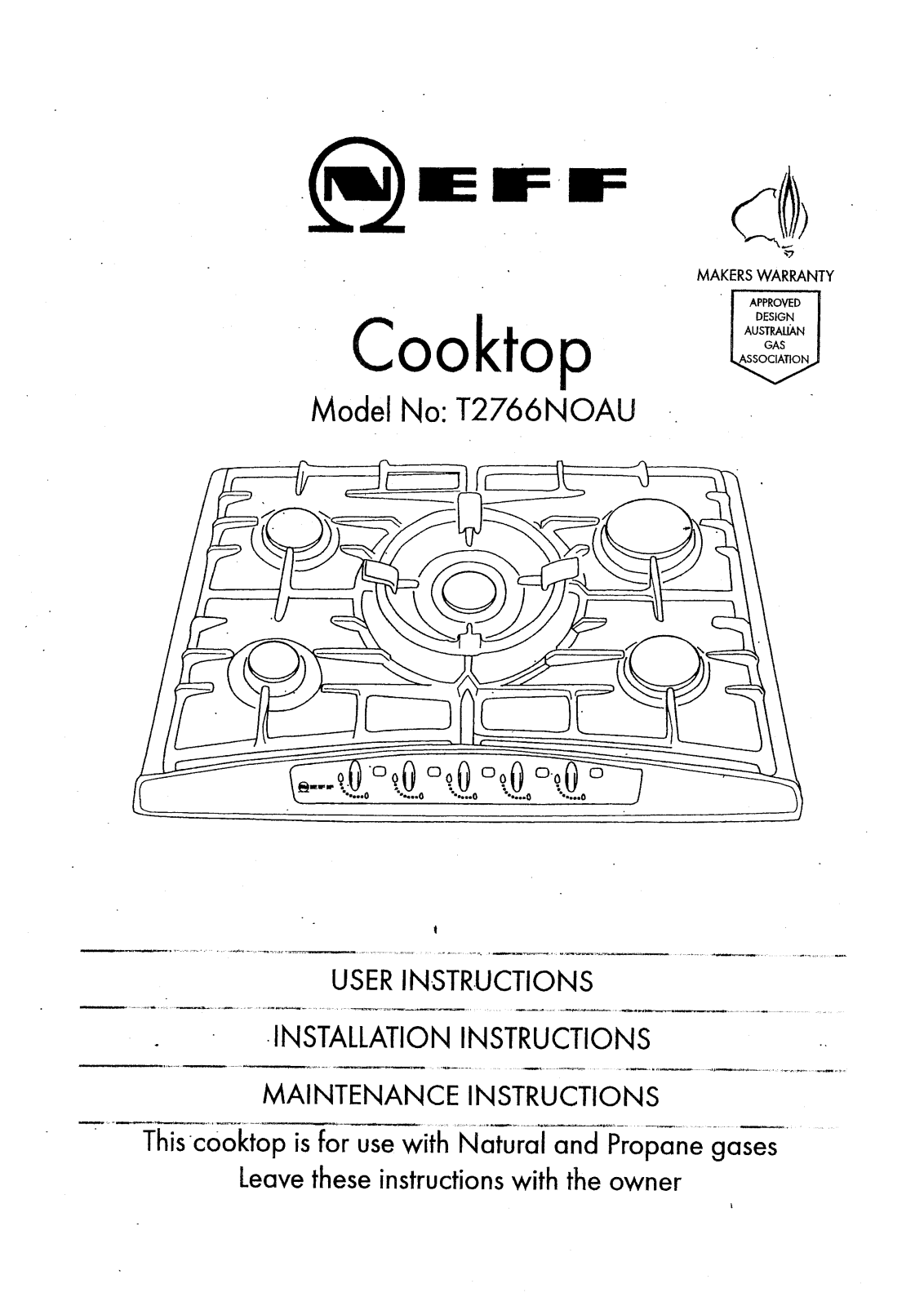 Neff T2766 Instruction manual