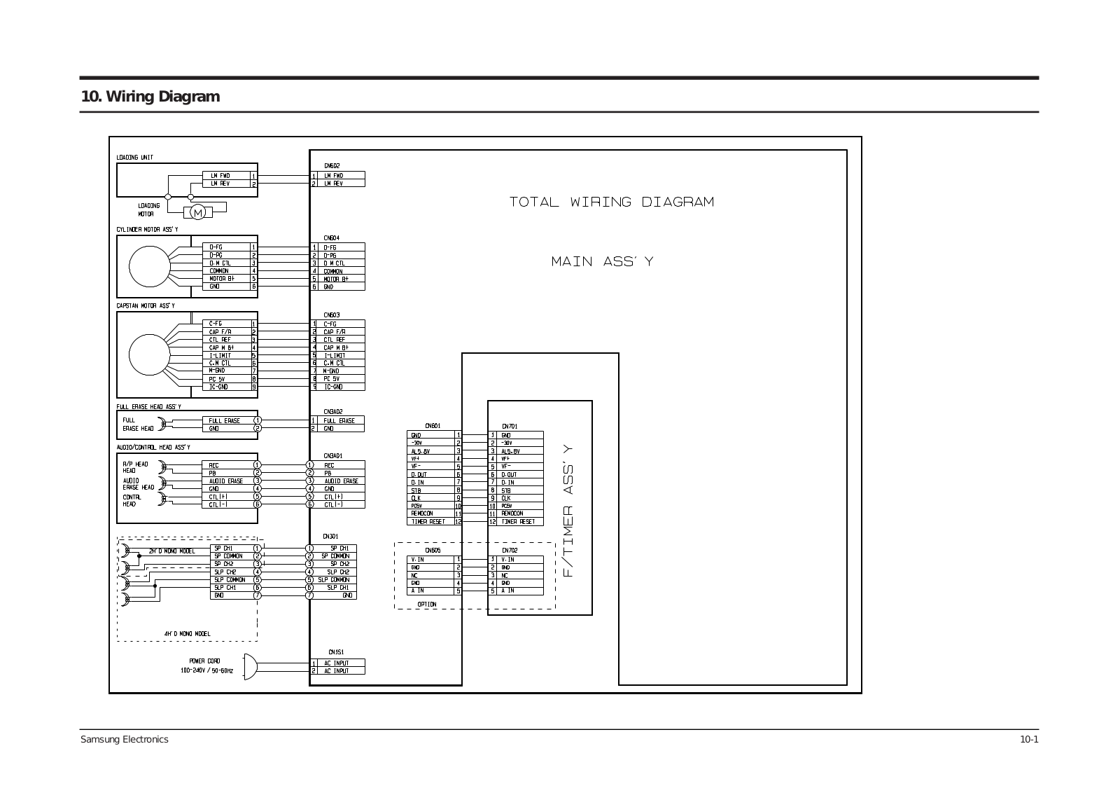 Samsung SVR270, SV-A35G-SES Wiring Diagram