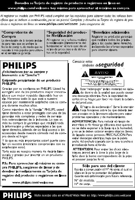 Philips AJ6110 User Manual