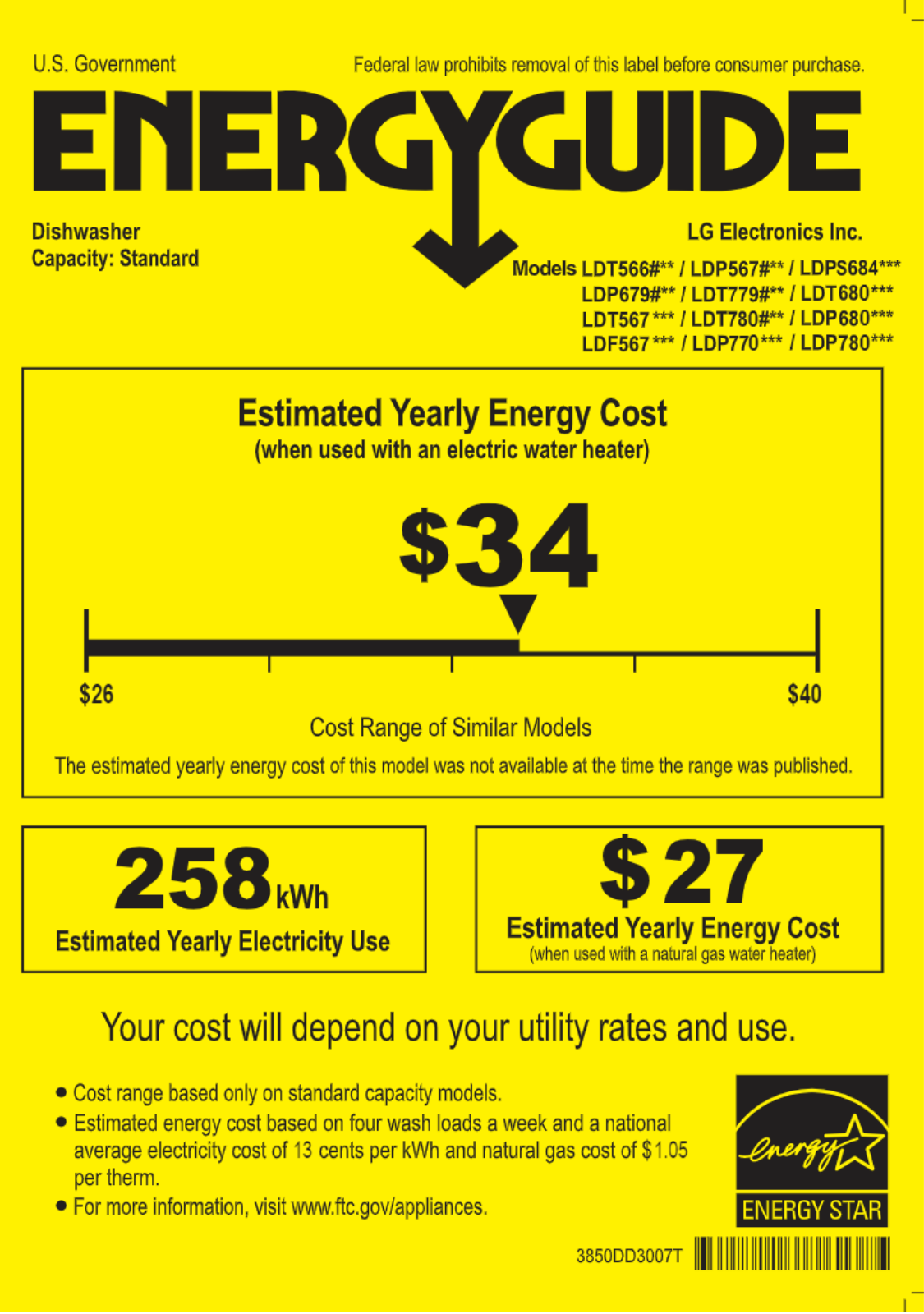 LG LGRERADWMW20877 Energy manual