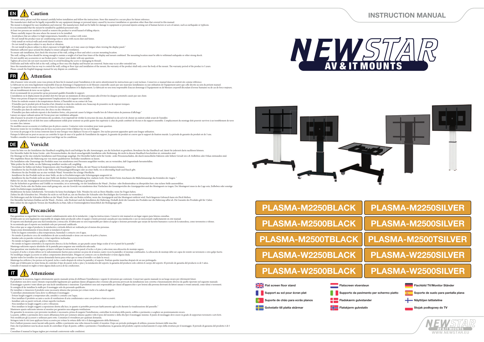 Newstar PLASMA-M2250BLACK User Manual