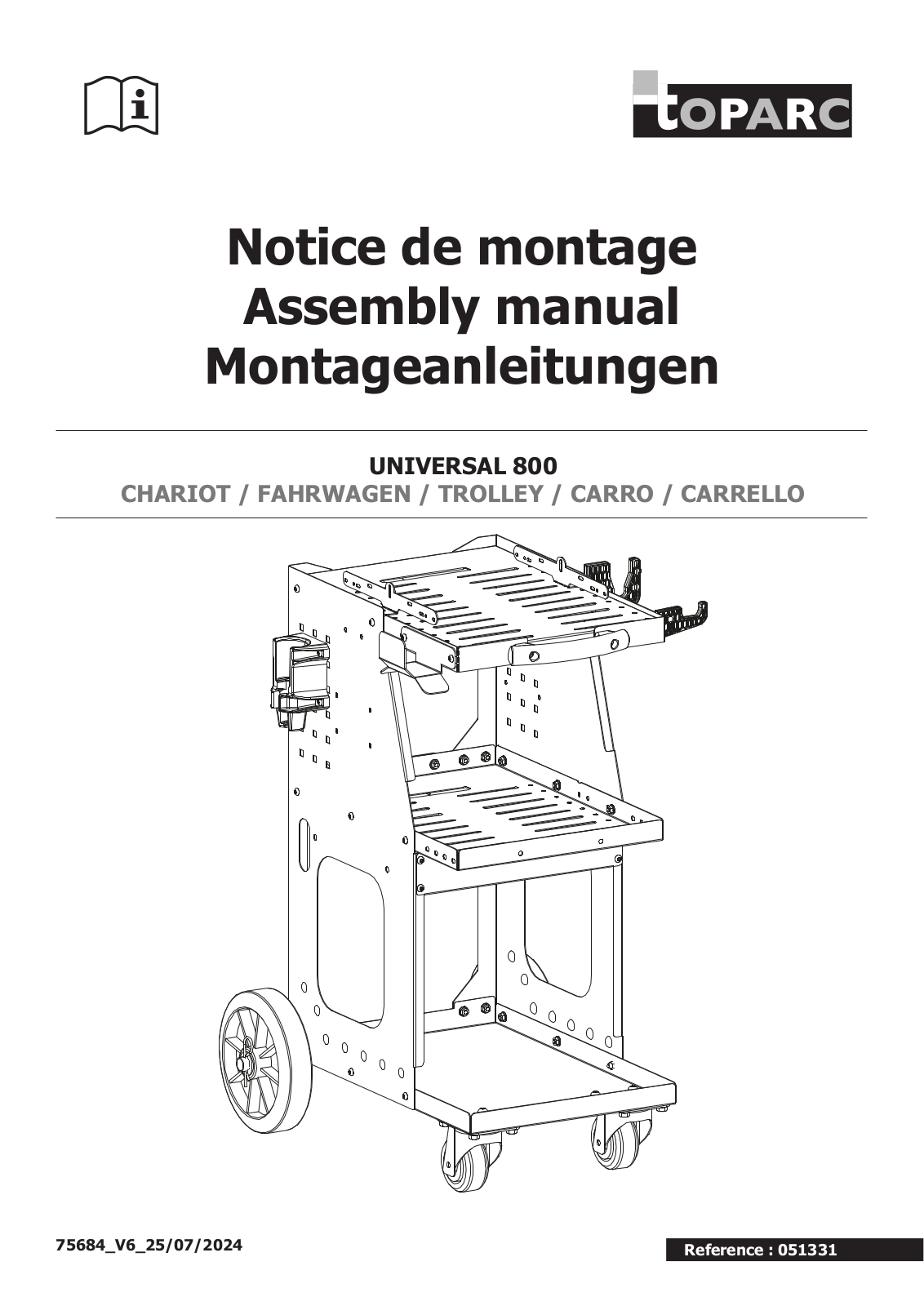 GYS TROLLEY UNIVERSAL 800 User guide - ManualMachine.com