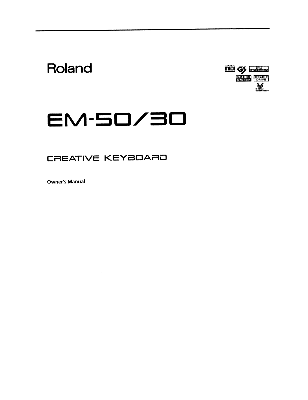 Roland EM 50, EM 30 Service Manual