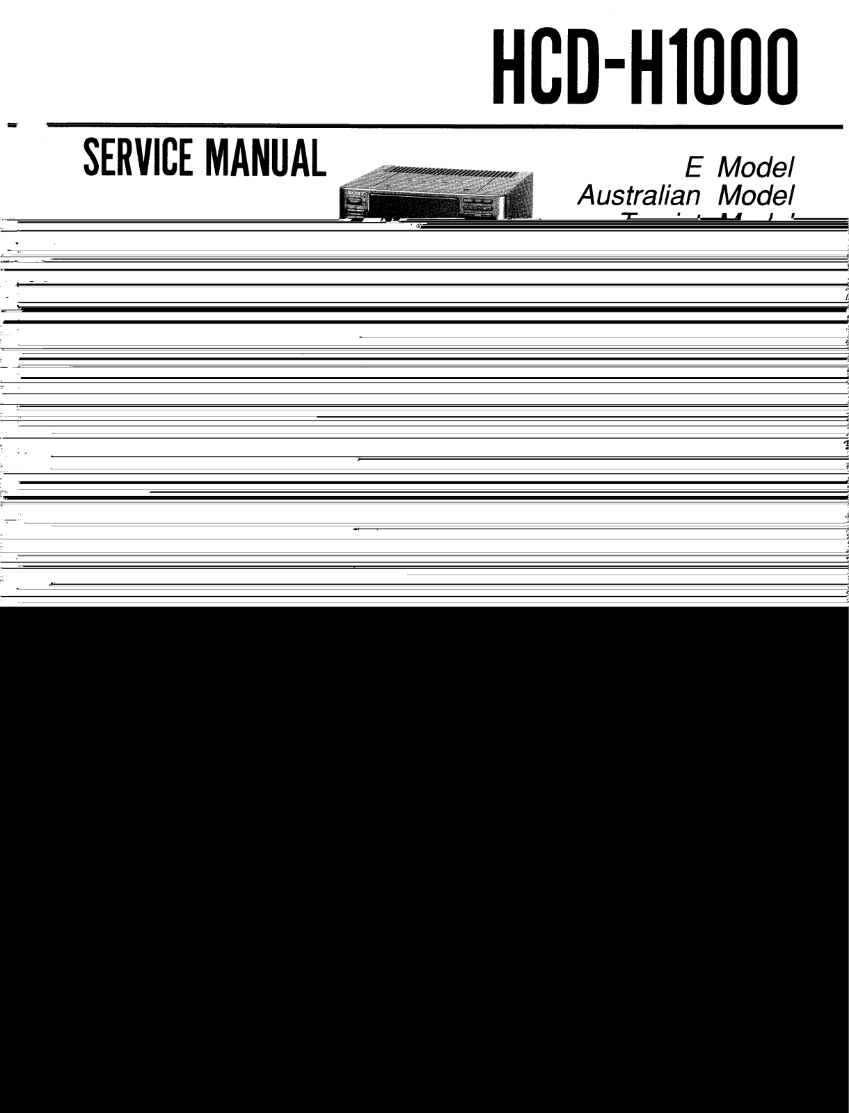 Sony HCD H1000 Service Manual