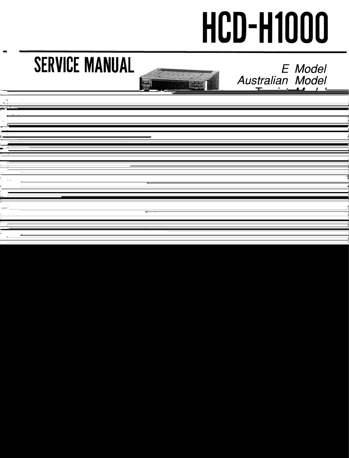Sony HCD H1000 Service Manual