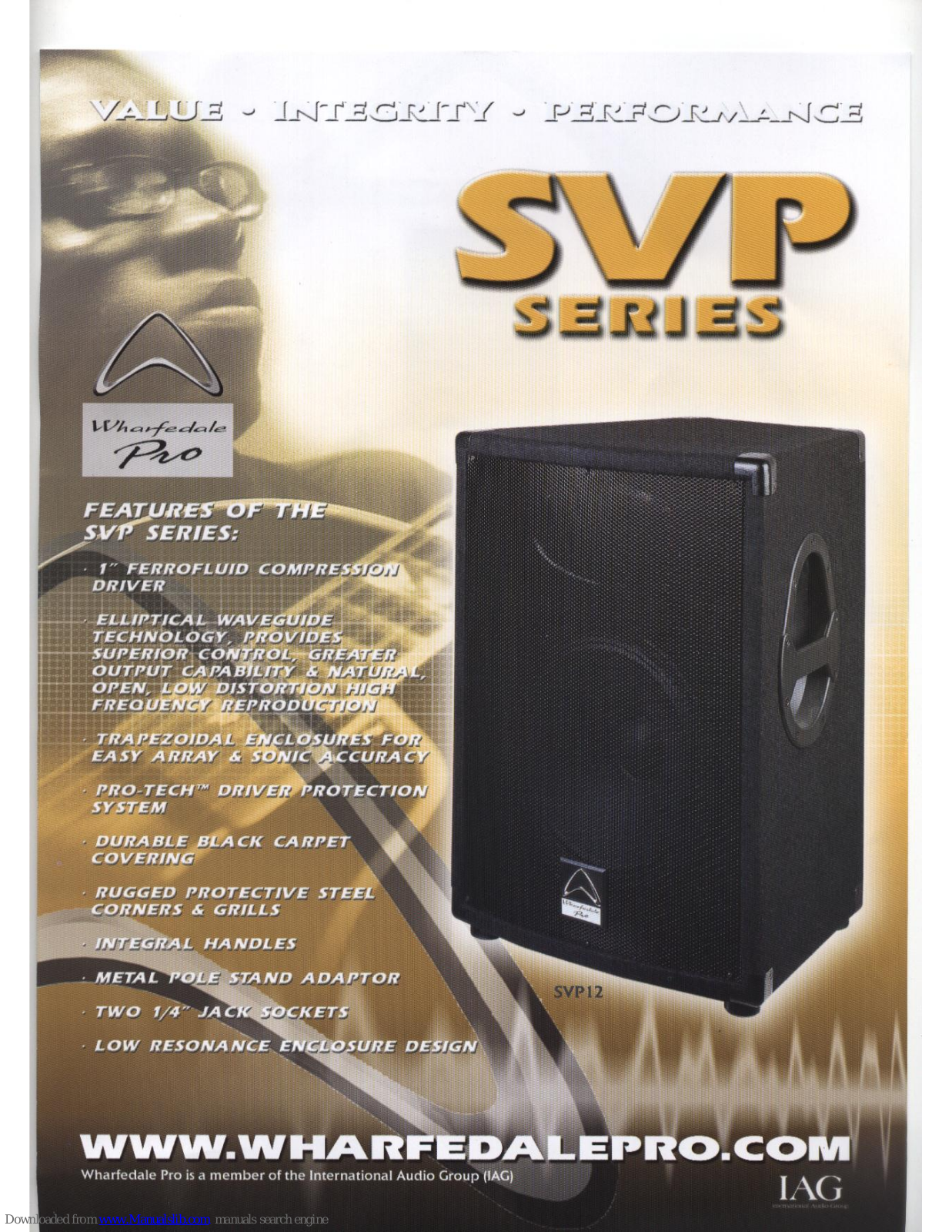 Wharfedale Pro SVP, SVP10, SVP12, SVP12M, SVP15 Specifications - ManualMachine.com