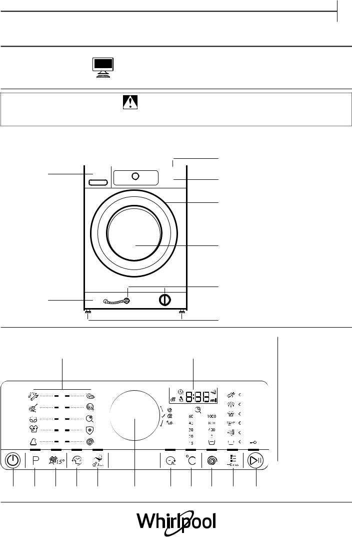 WHIRLPOOL AWG 1112 S/PRO Daily Reference Guide