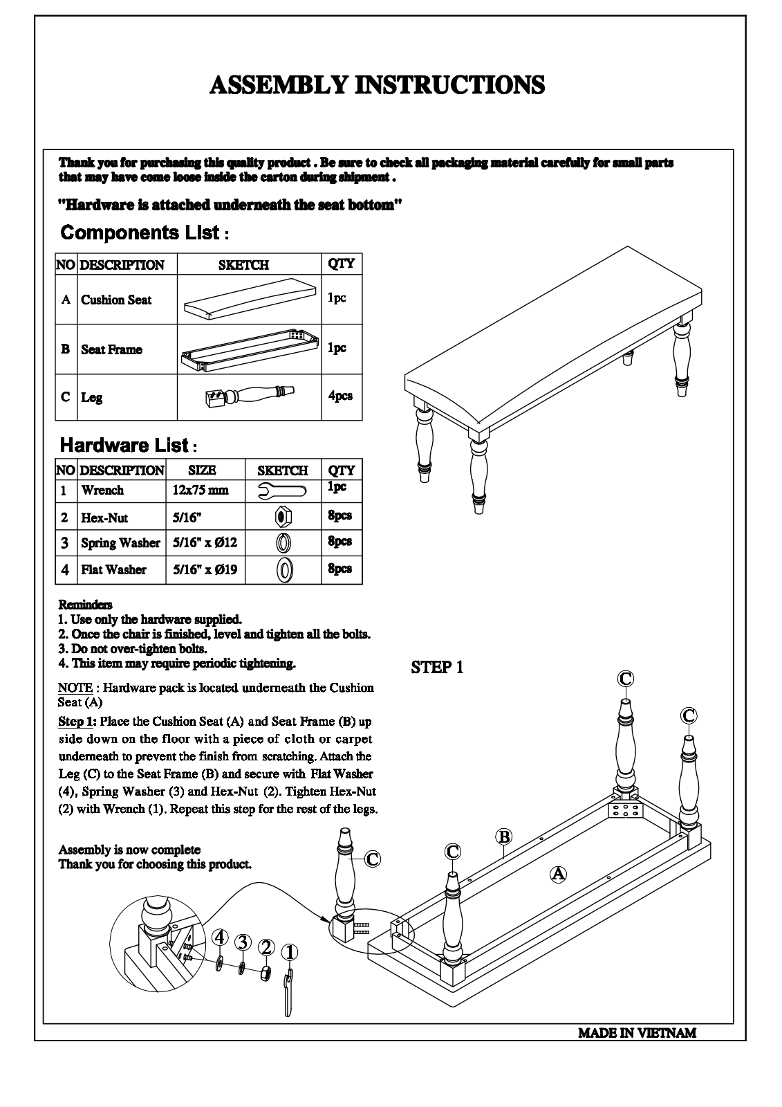 Lark Manor™ W007998331 Installation & Assembly - ManualMachine.com