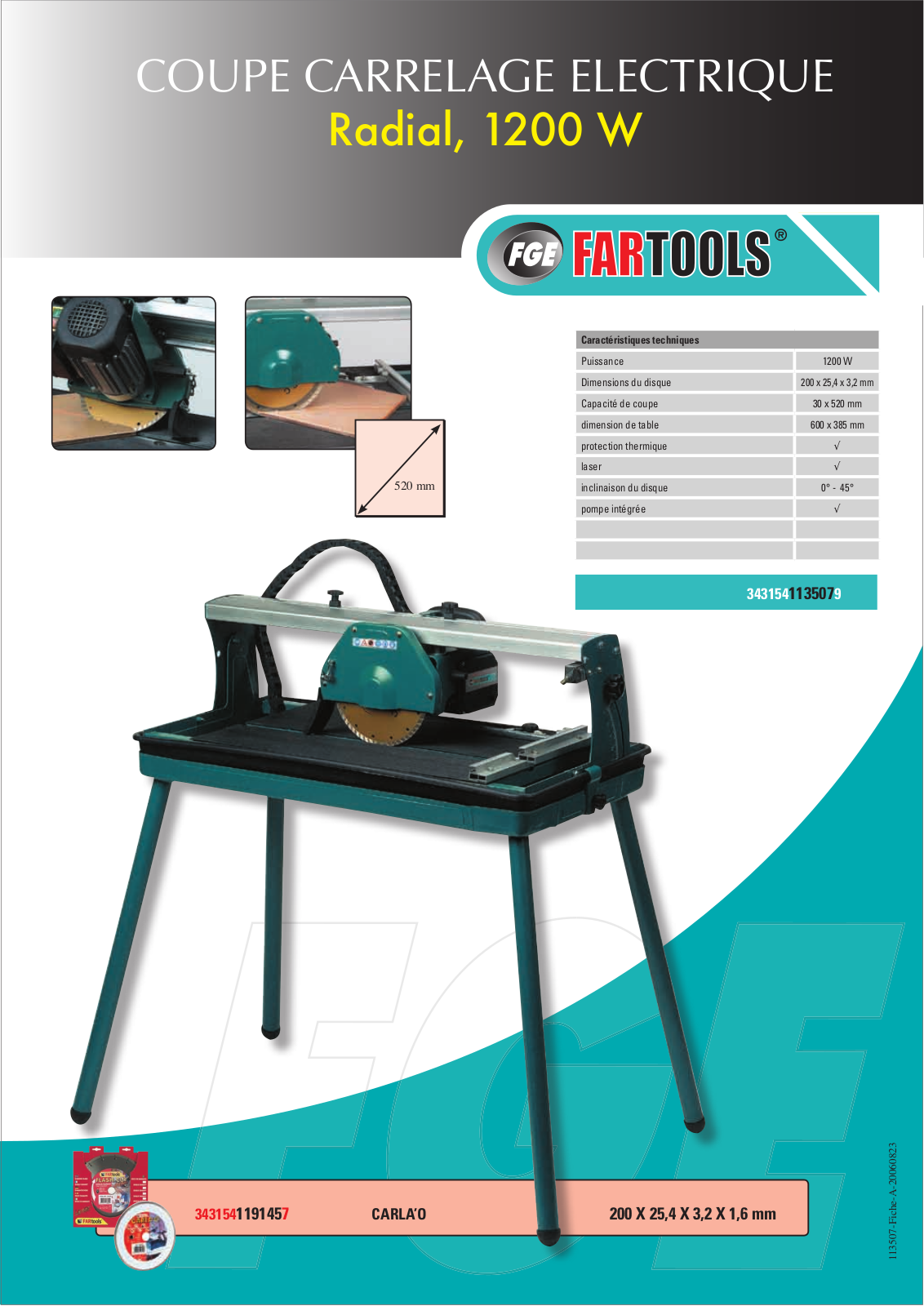 FARTOOLS TCR 520 User Manual