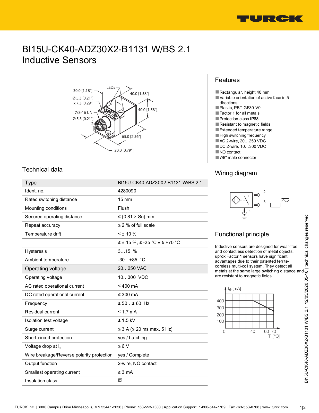 TURCK BI15U-CK40-ADZ30X2-B1131 User Manual