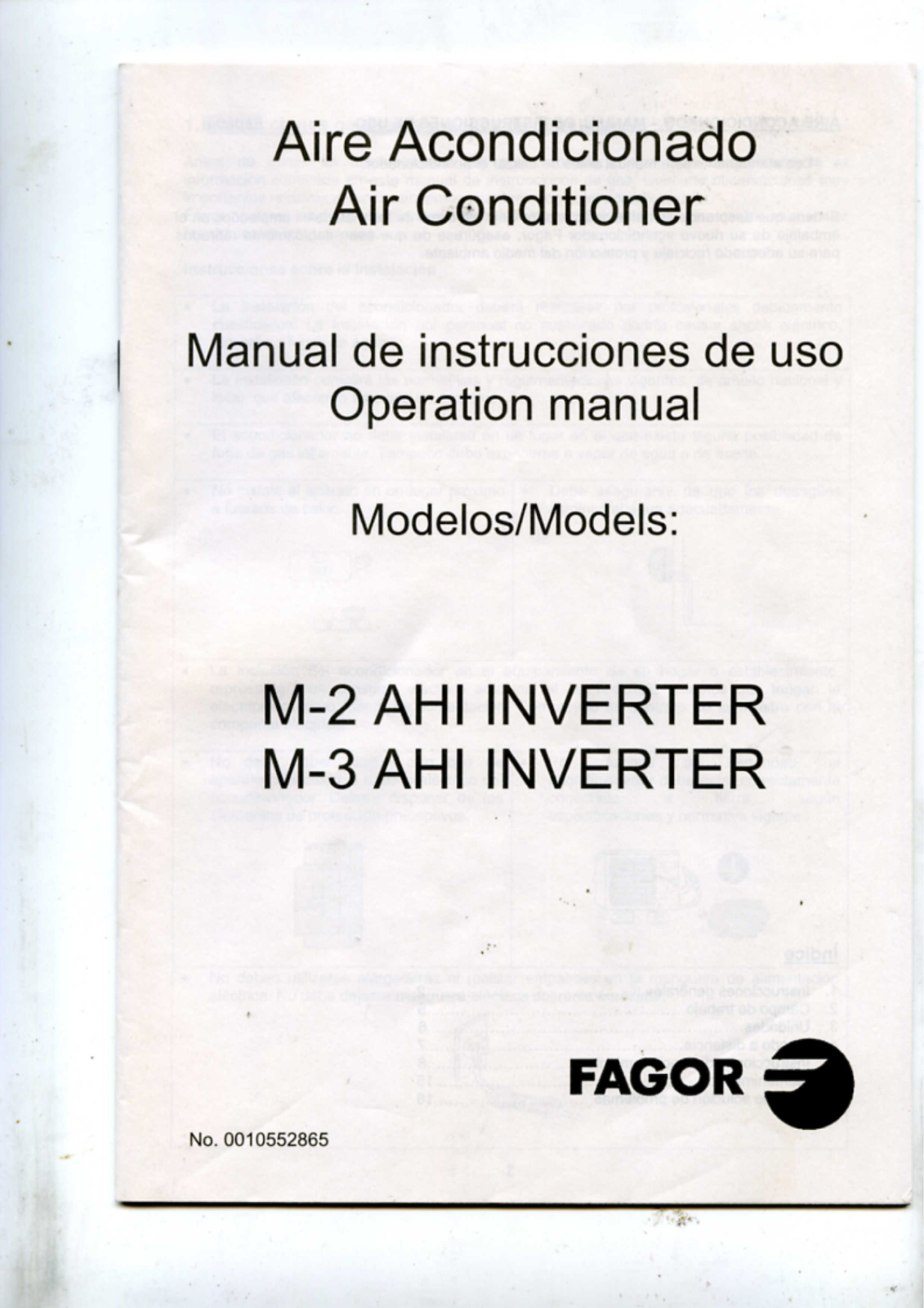 Fagor M-2, M-3 Service Manual
