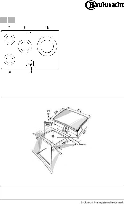 bauknecht ETII 5740 NE PRODUCT SHEET