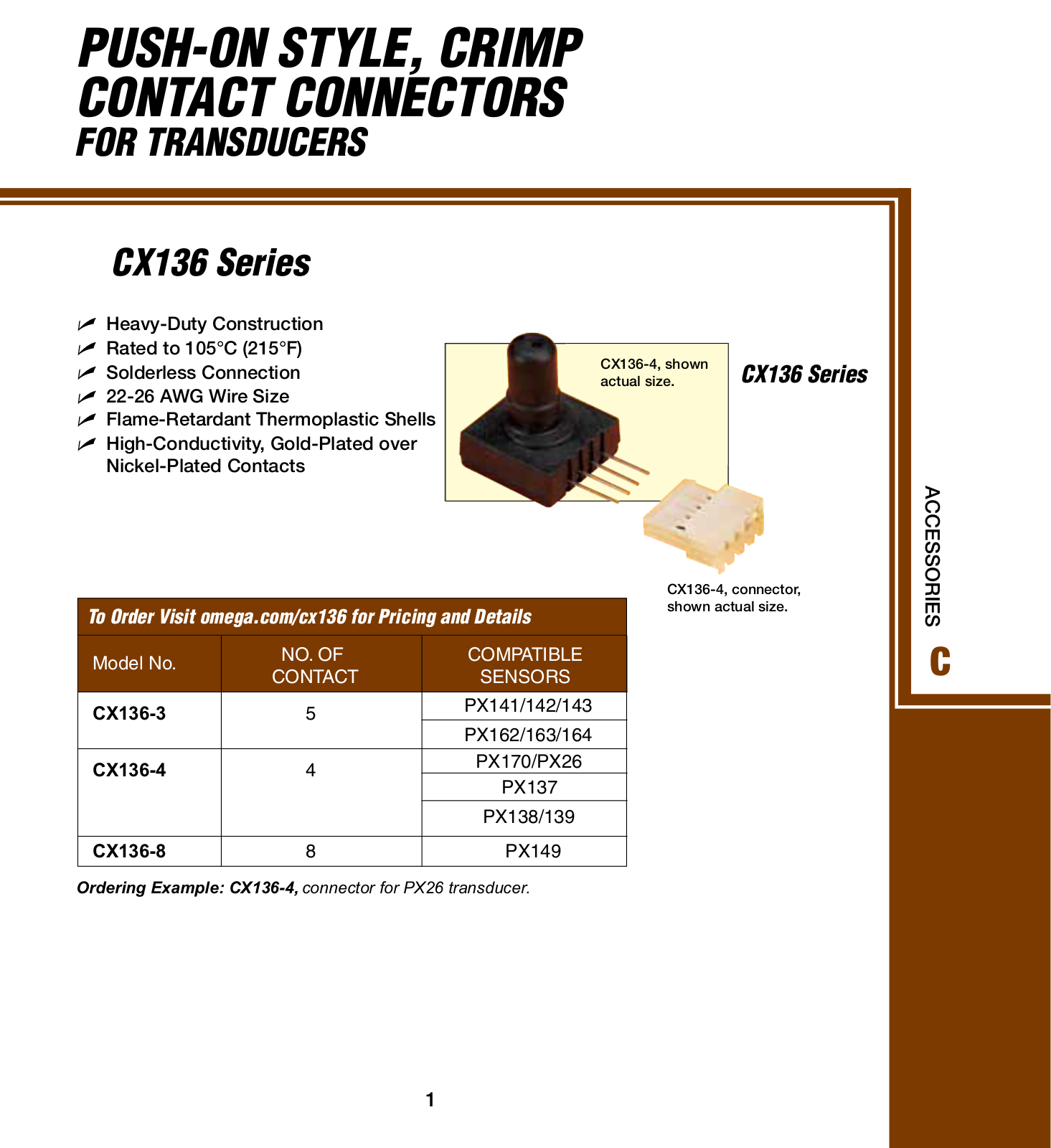 Omega CX136 Specification - ManualMachine.com