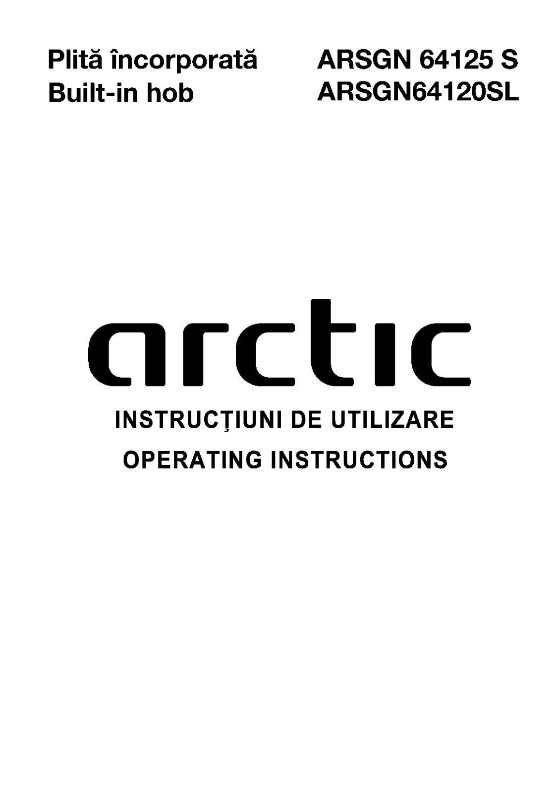 Arctic ARSGN 64125 S, ARSGN64120SL User guide - ManualMachine.com