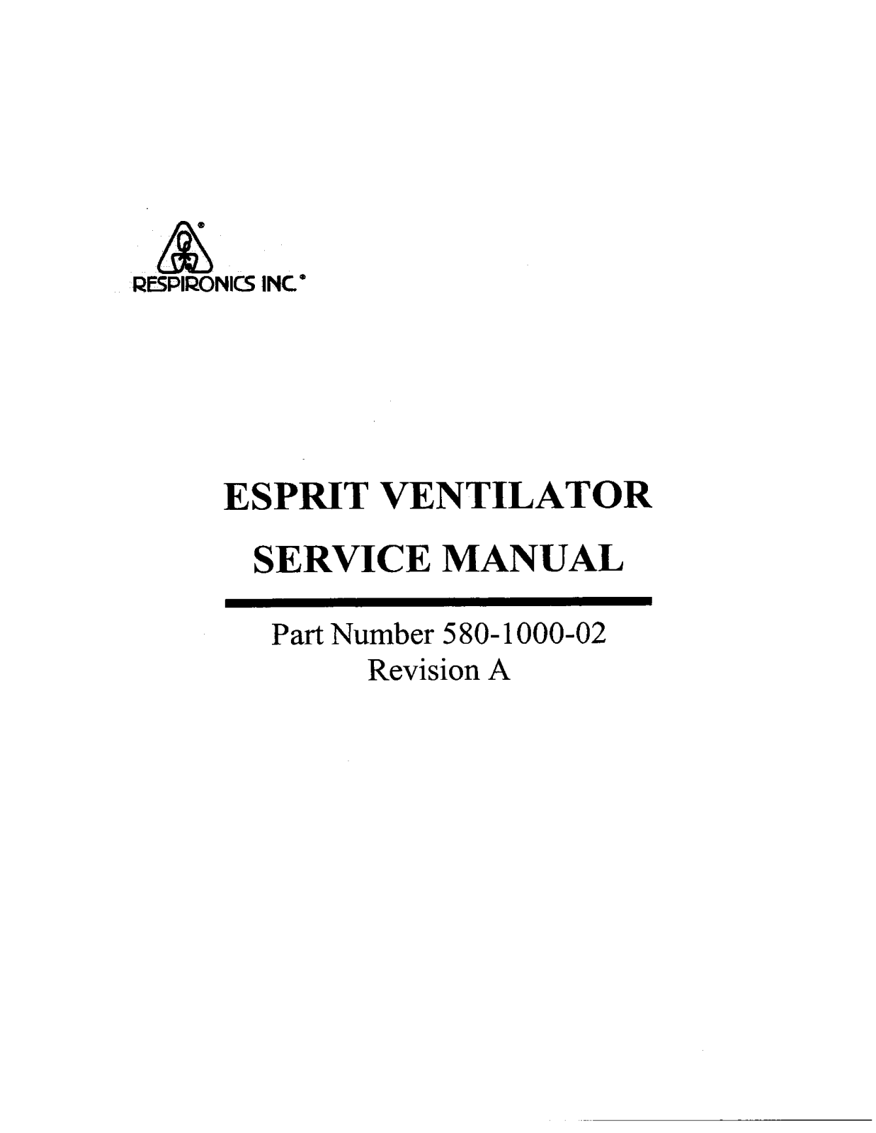 Respironics Esprit Service Manual