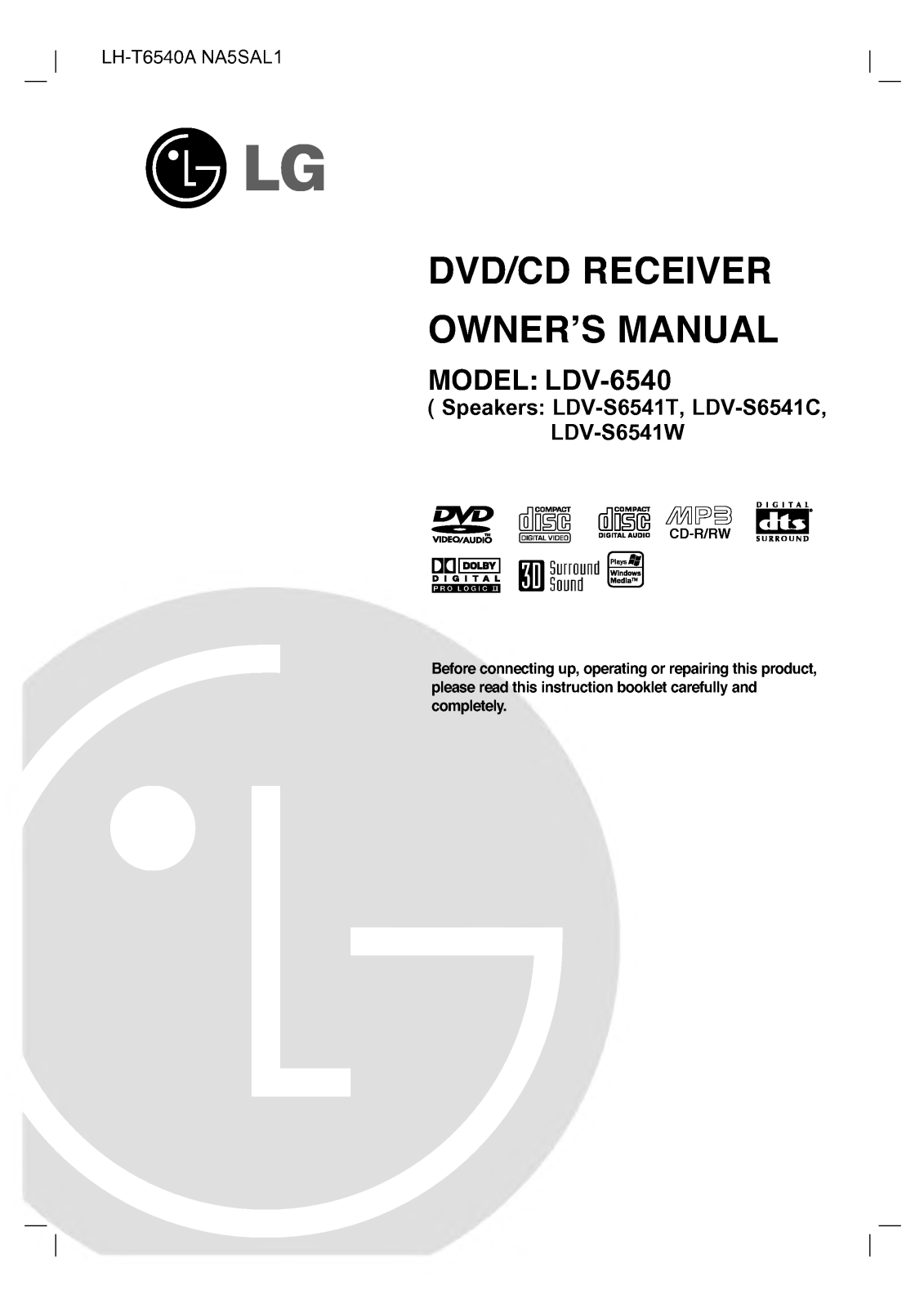 LG LDV-6540 User Manual