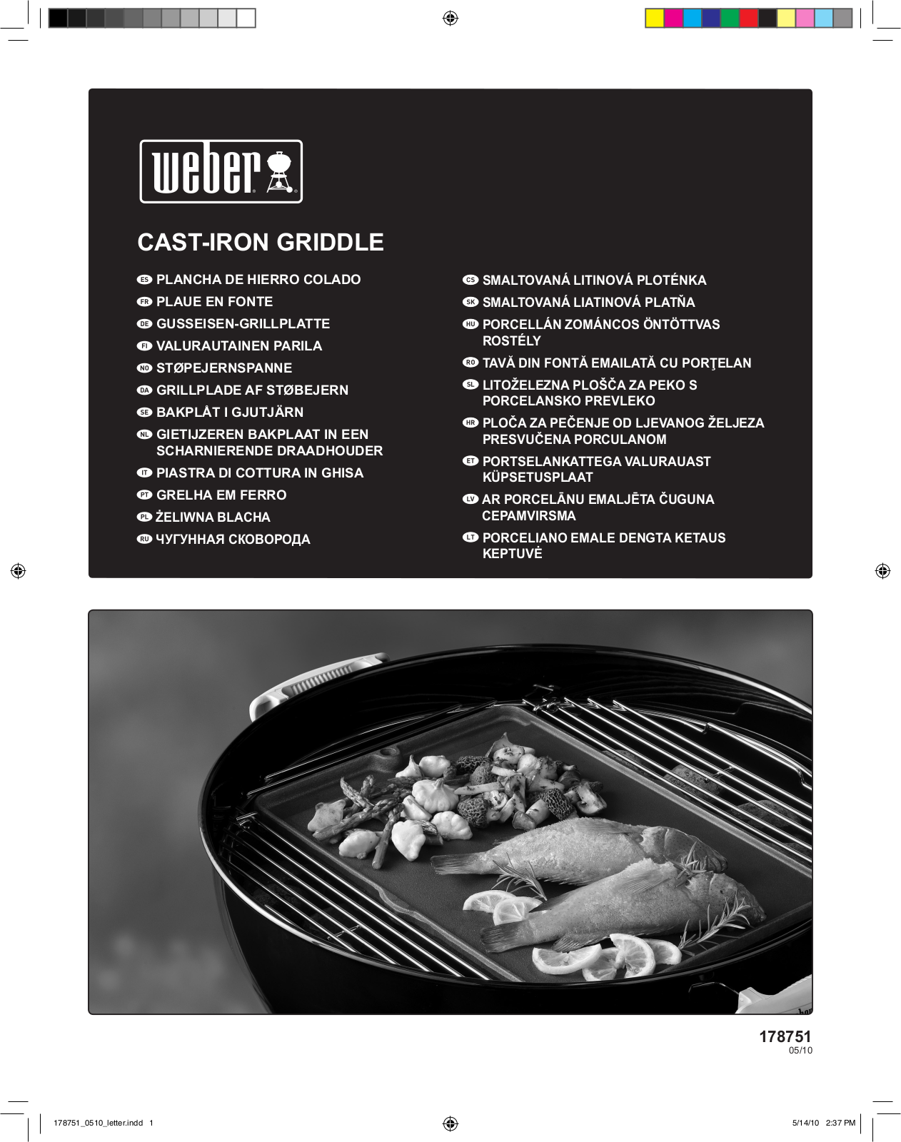 weber Gusseisen-Grillplatte User Manual