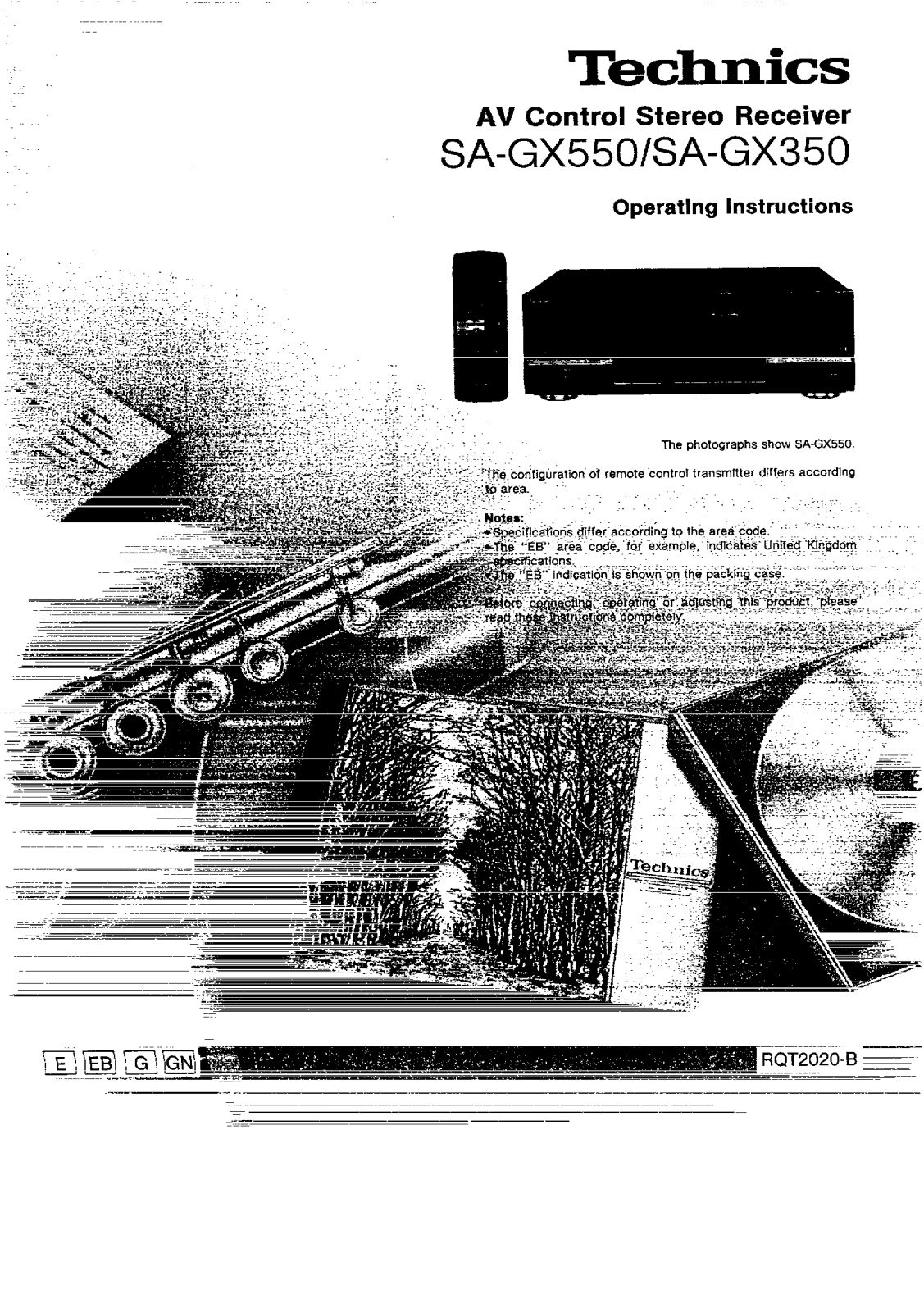 Panasonic SA-GX550 User Manual