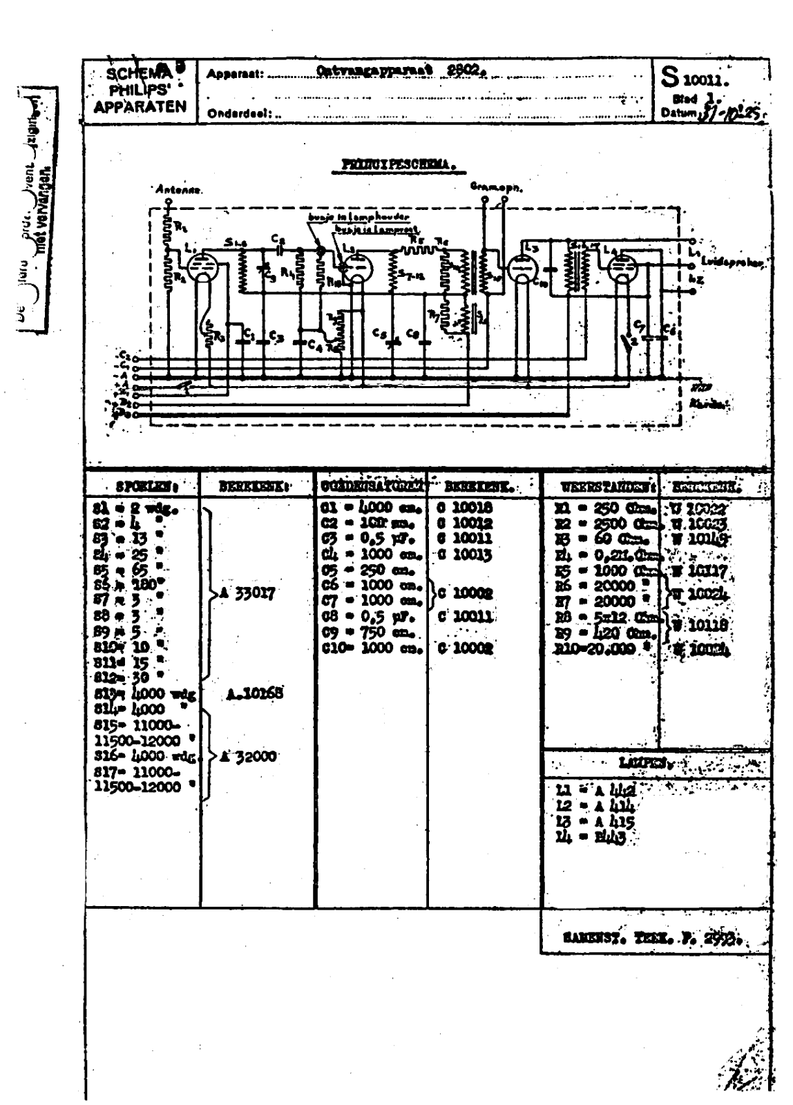 Philips 2802 Schematic