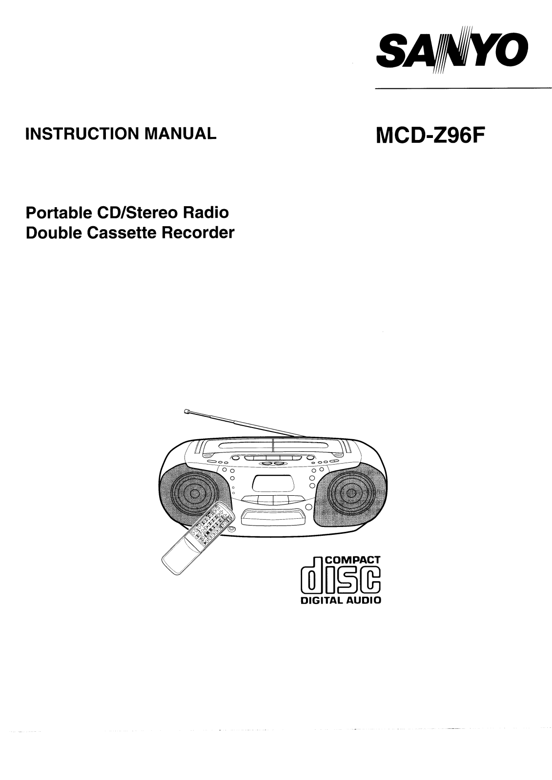 Sanyo MCD-Z96F Instruction Manual