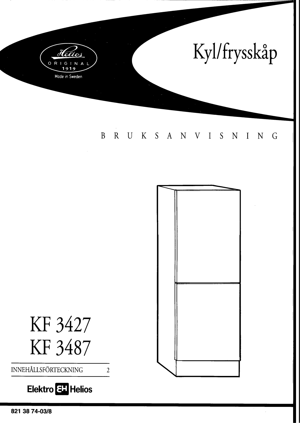 Elektro helios KF3427, KF3487 User Manual