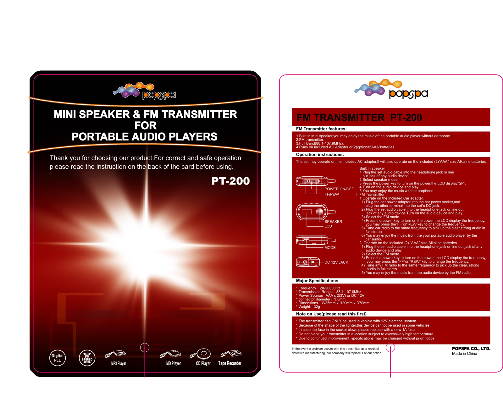 Popspa FMTRANSMIT Users Manual - ManualMachine.com