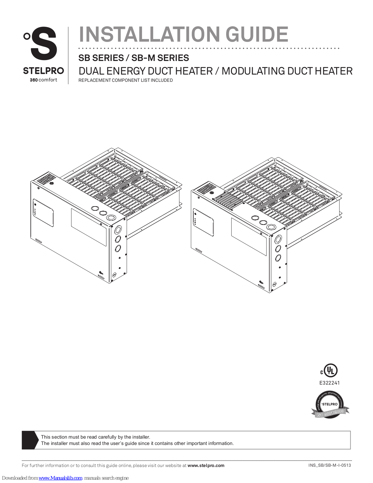 Stelpro SB05, SB18, SB20, SB10, SB23 Installation Manual - ManualMachine.com