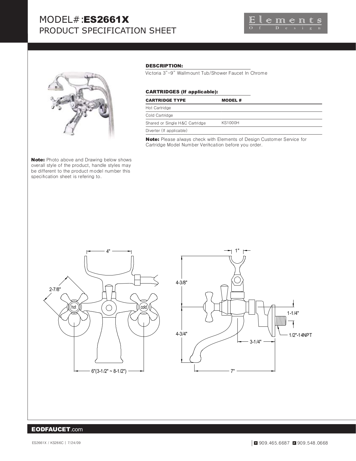 Elements of Design EDE2744 Specifications - ManualMachine.com