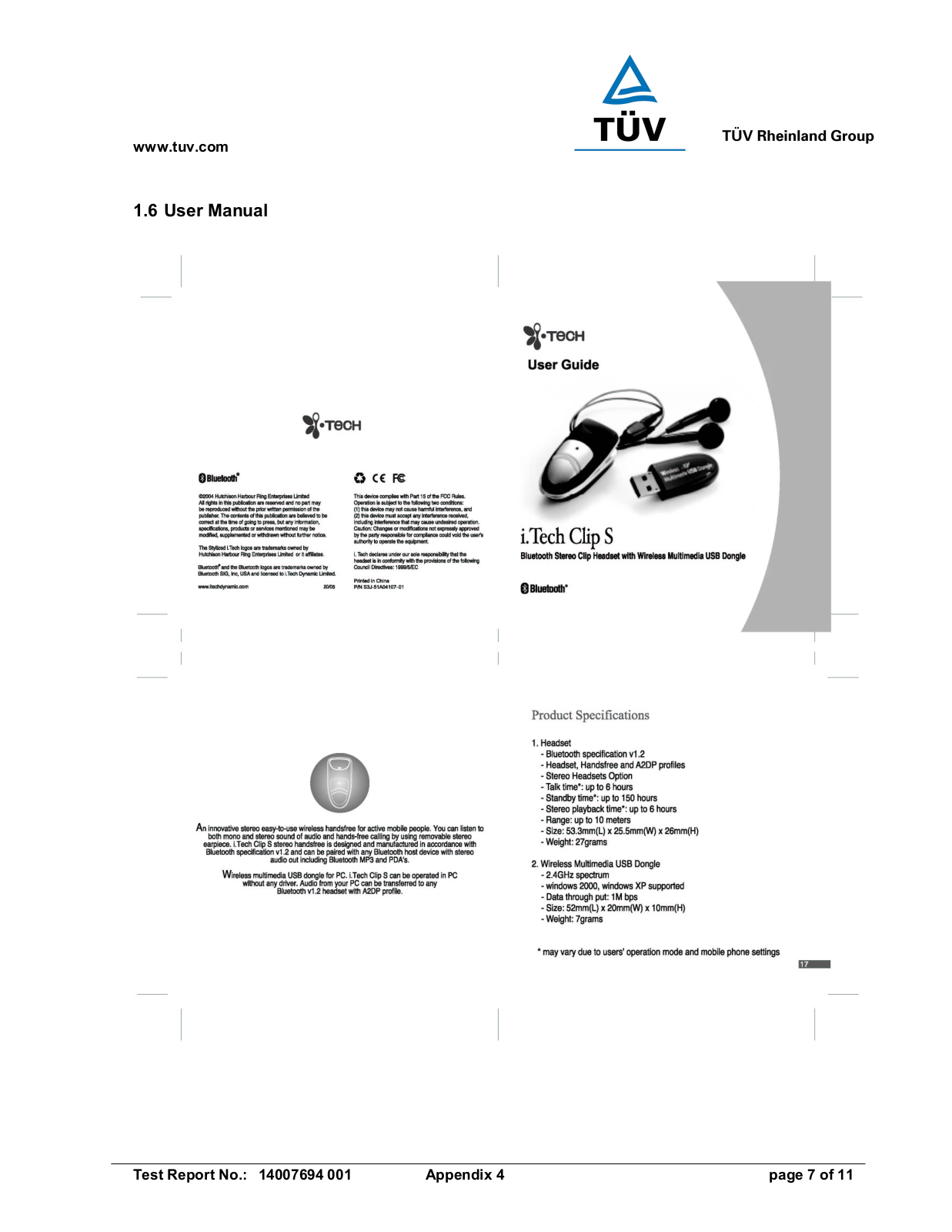 i Tech Dynamic C51 A04092 XX User Manual