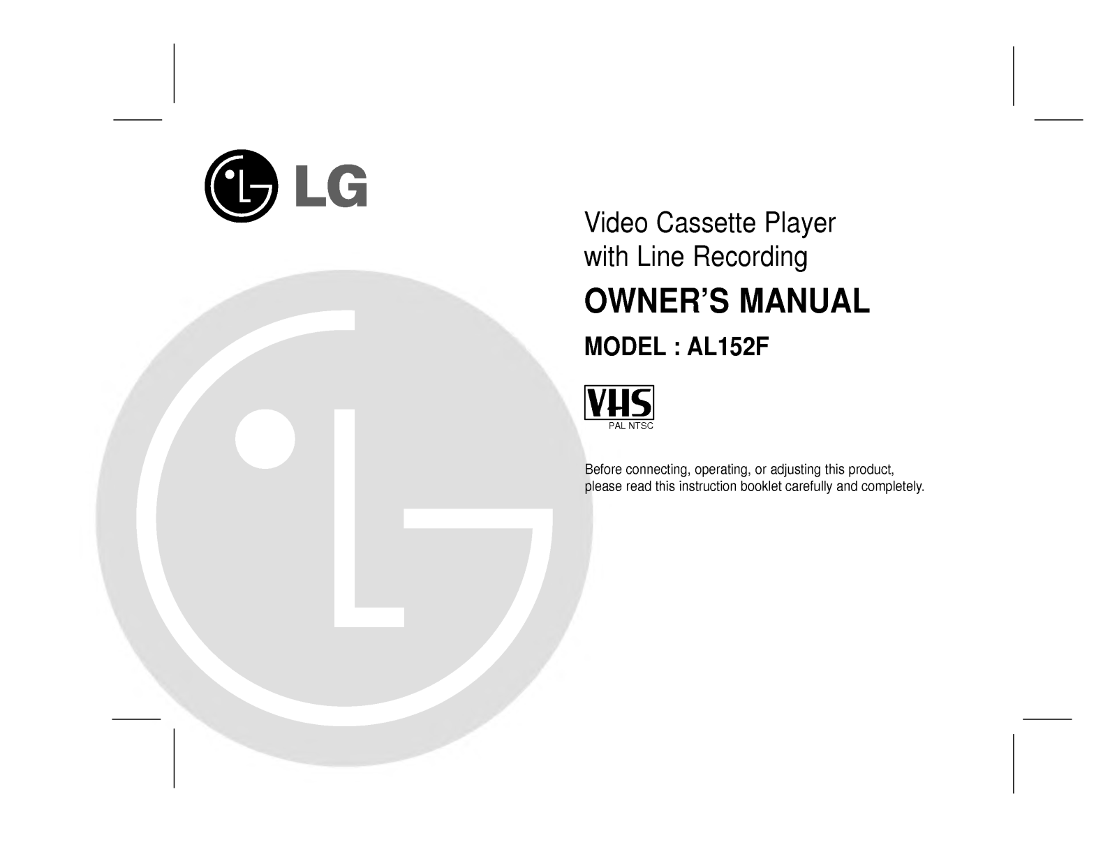 LG AL152F User Manual