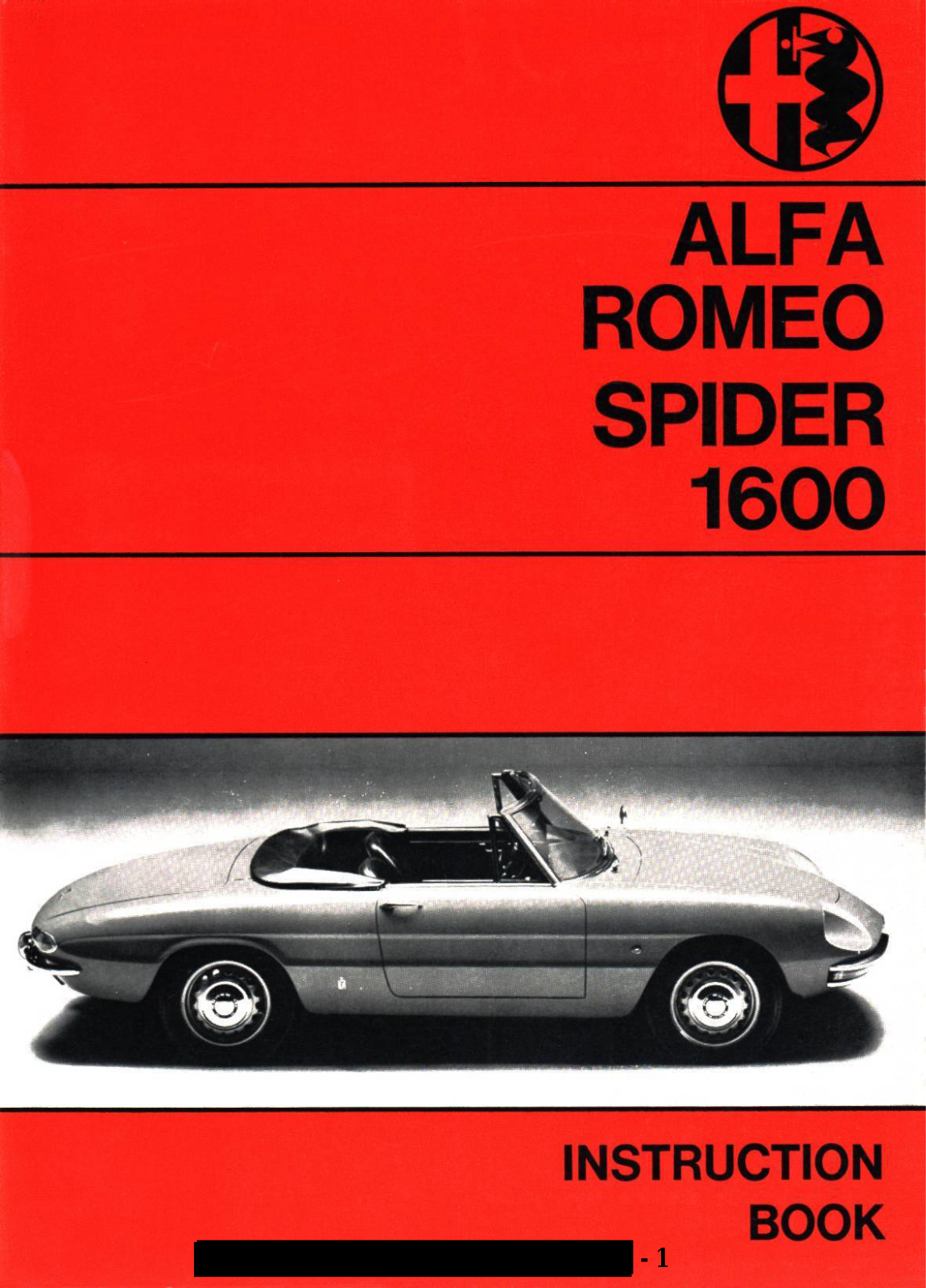 Alfa Romeo Spider 1966 User Manual