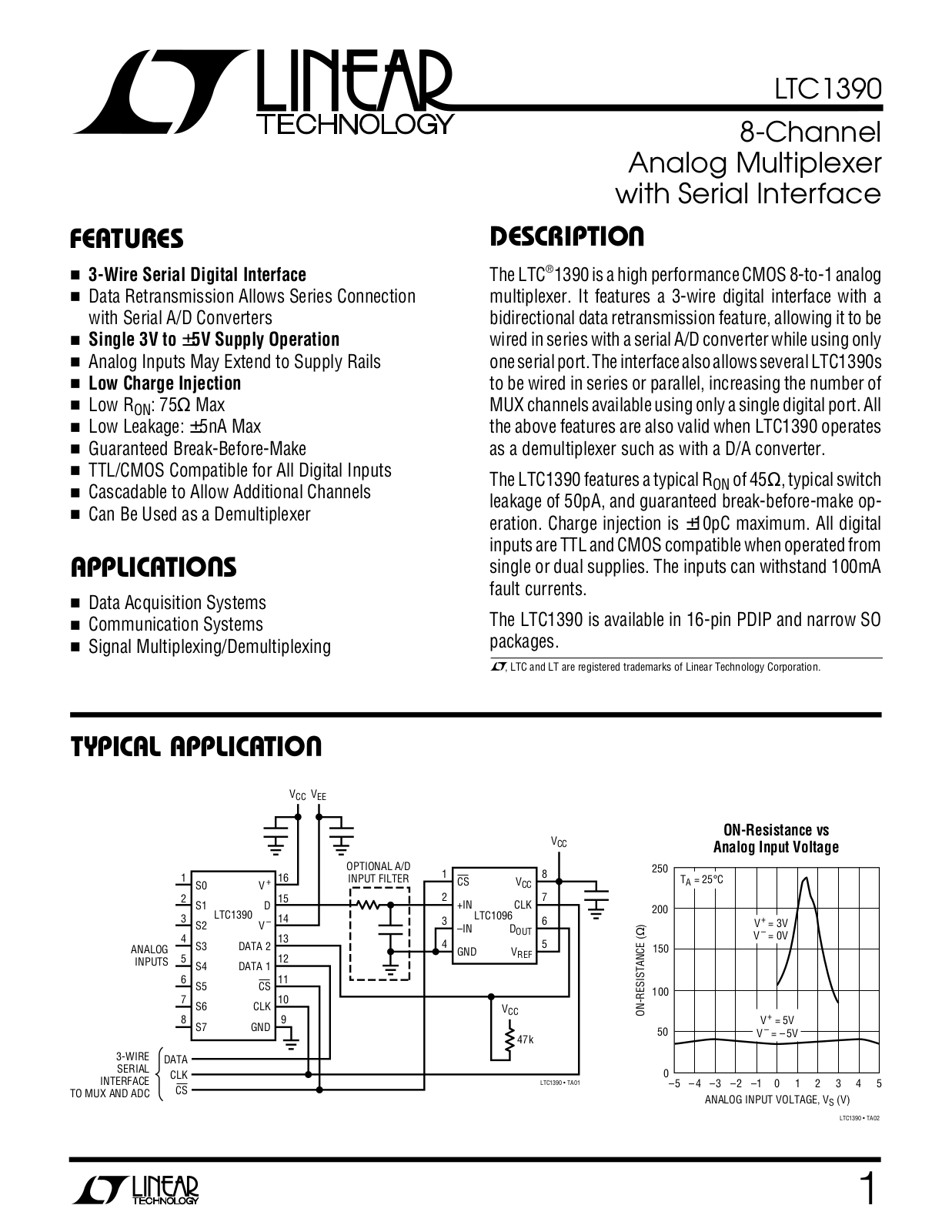 Linear Technology LTC1390 Datasheet