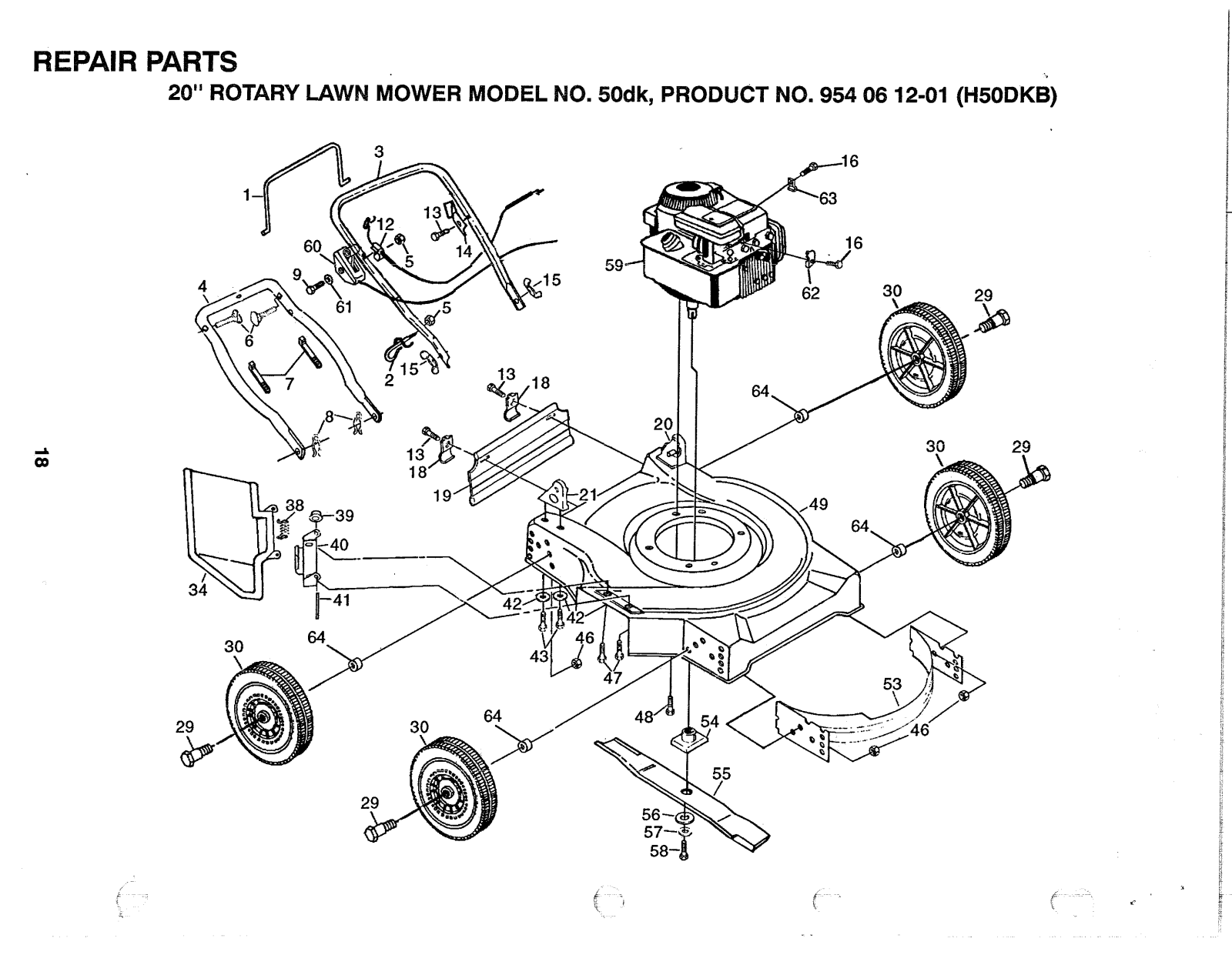 Ayp 50DK PARTS LIST