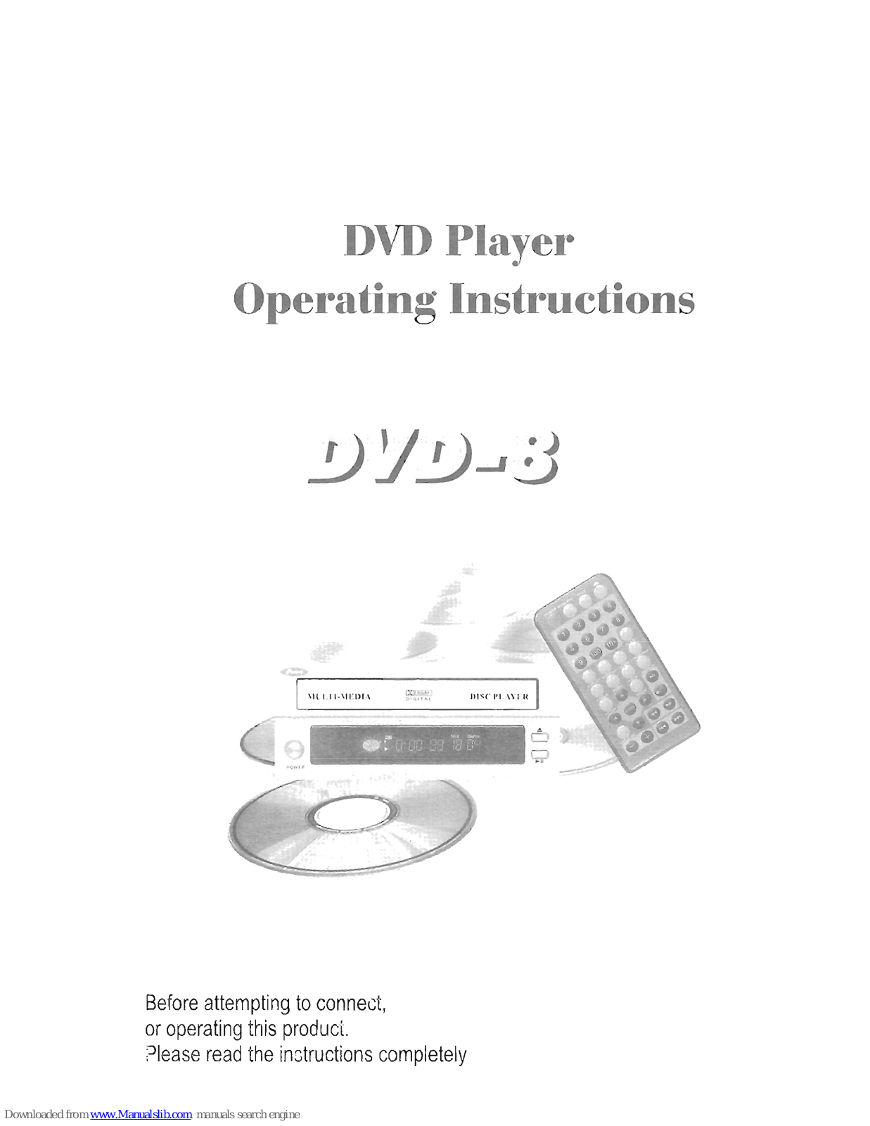 Farenheit DVD-8 Operating Instructions Manual